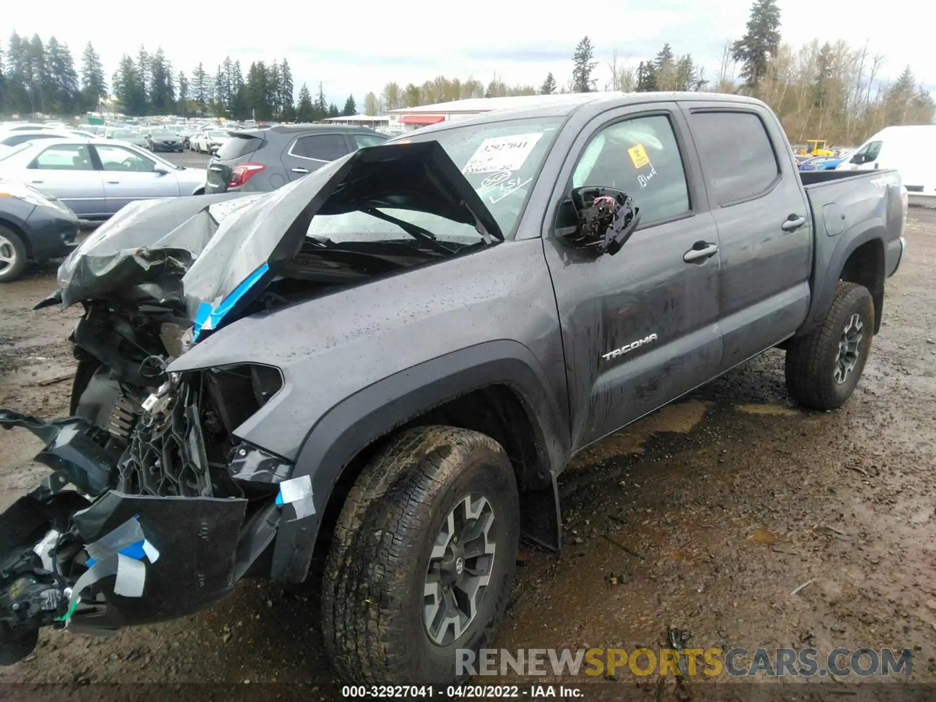 2 Photograph of a damaged car 3TMCZ5AN8LM350200 TOYOTA TACOMA 4WD 2020