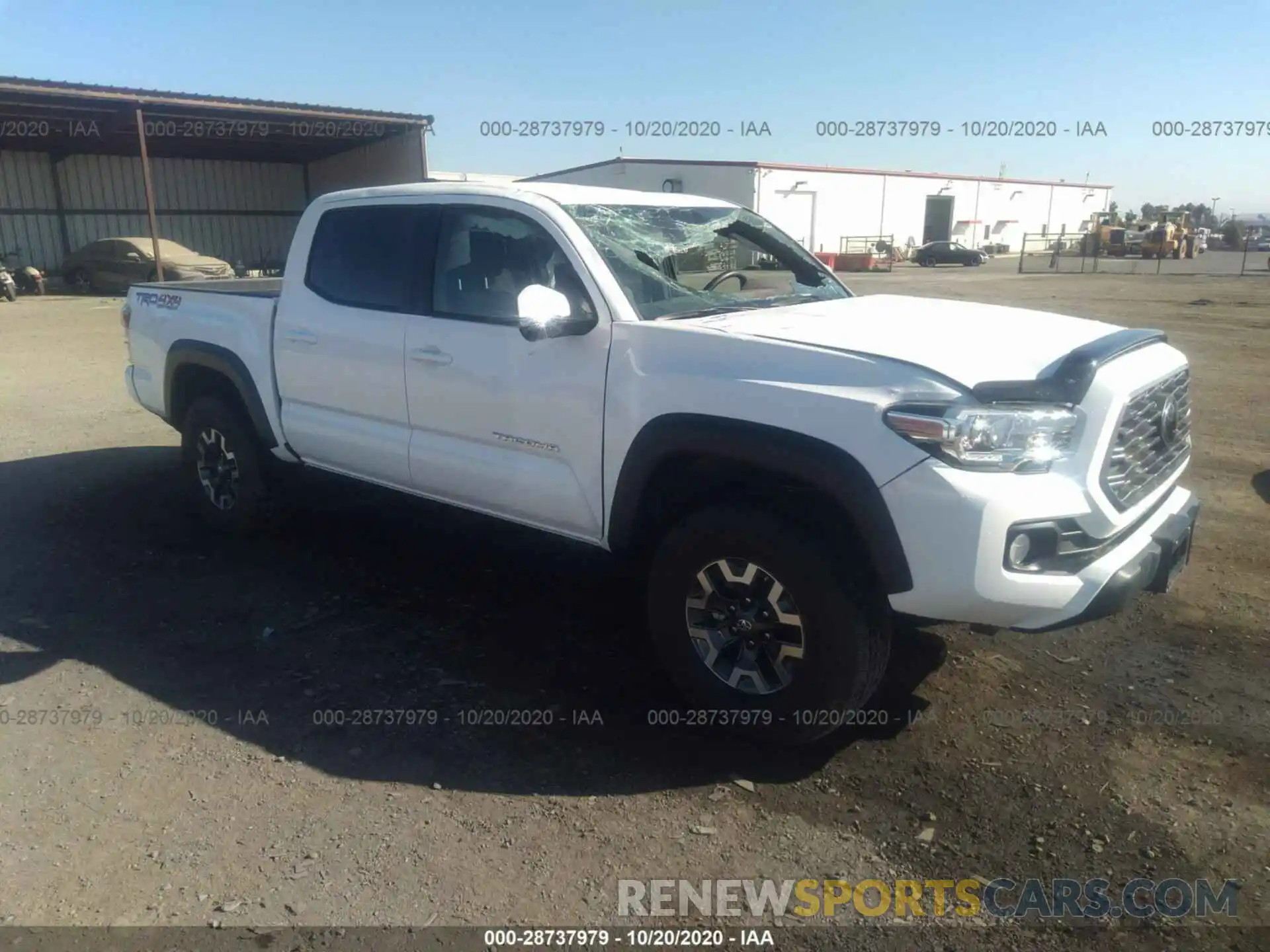 1 Photograph of a damaged car 3TMCZ5AN8LM351329 TOYOTA TACOMA 4WD 2020