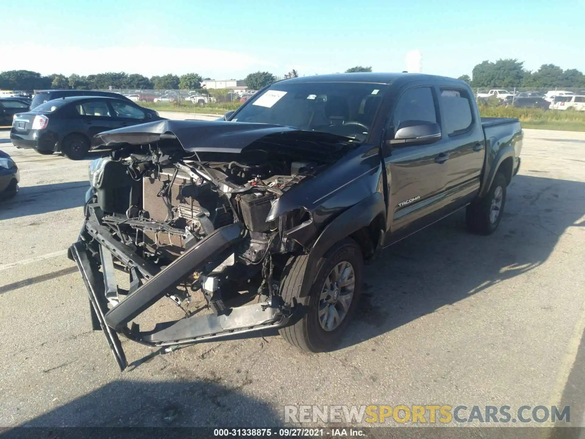 2 Photograph of a damaged car 3TMCZ5AN9LM296423 TOYOTA TACOMA 4WD 2020