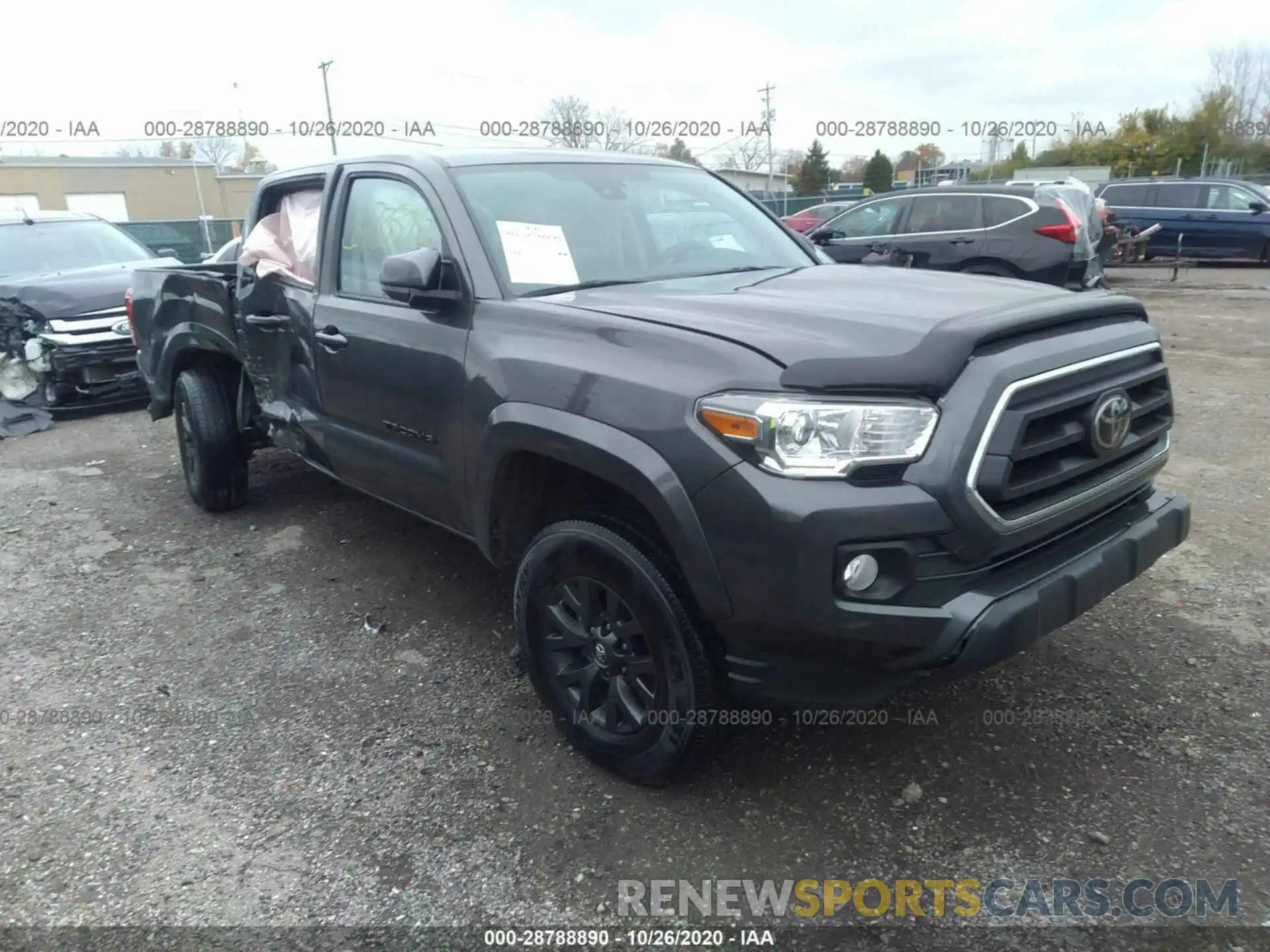 1 Photograph of a damaged car 3TMCZ5AN9LM309171 TOYOTA TACOMA 4WD 2020