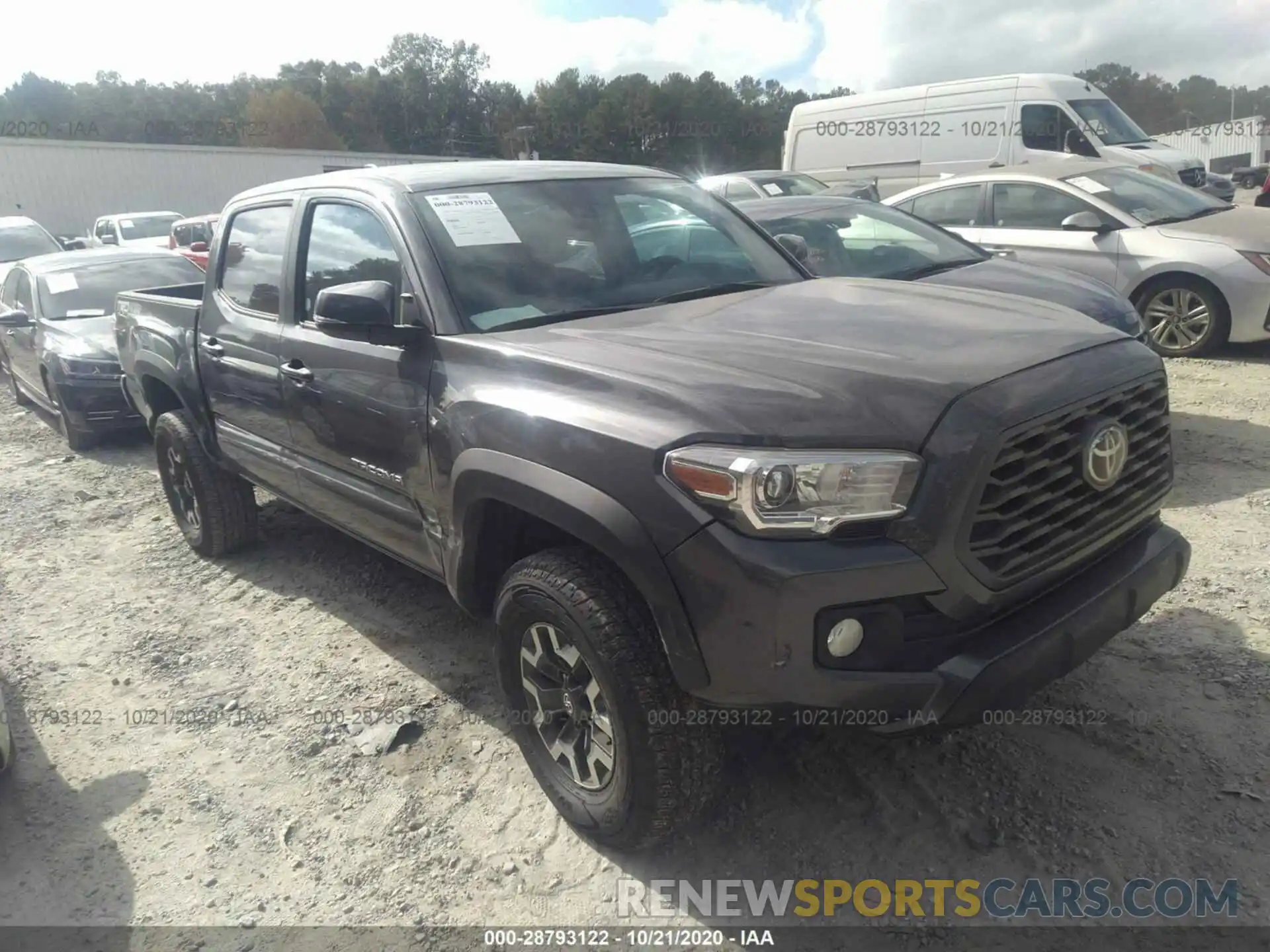 1 Photograph of a damaged car 3TMCZ5AN9LM309316 TOYOTA TACOMA 4WD 2020