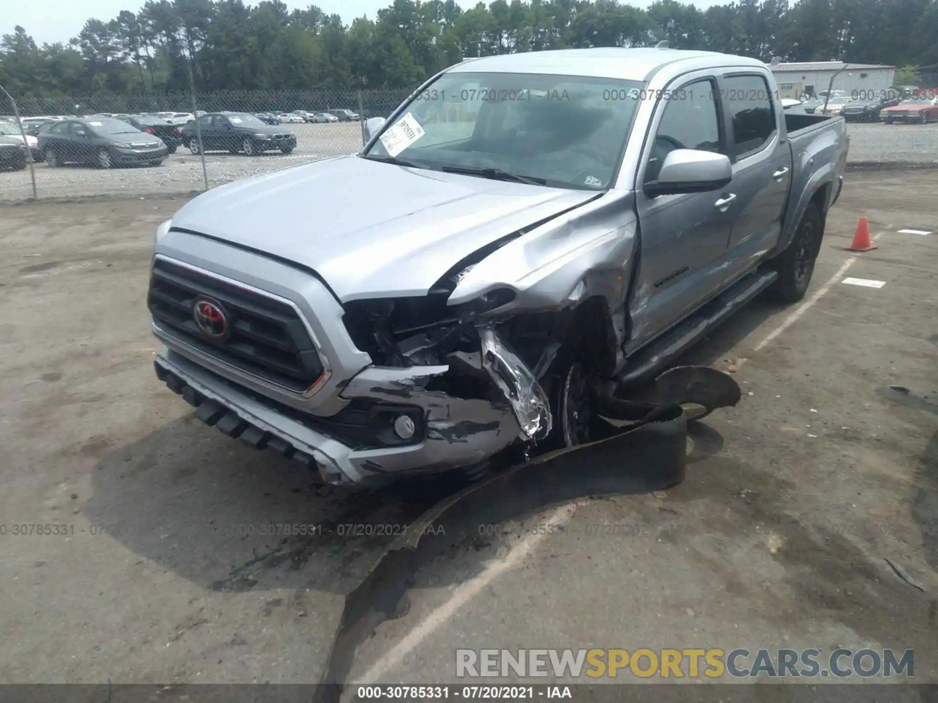 2 Photograph of a damaged car 3TMCZ5AN9LM309834 TOYOTA TACOMA 4WD 2020