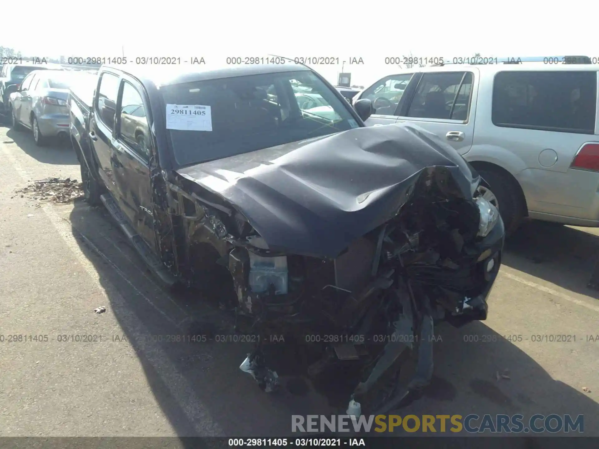 1 Photograph of a damaged car 3TMCZ5AN9LM310921 TOYOTA TACOMA 4WD 2020