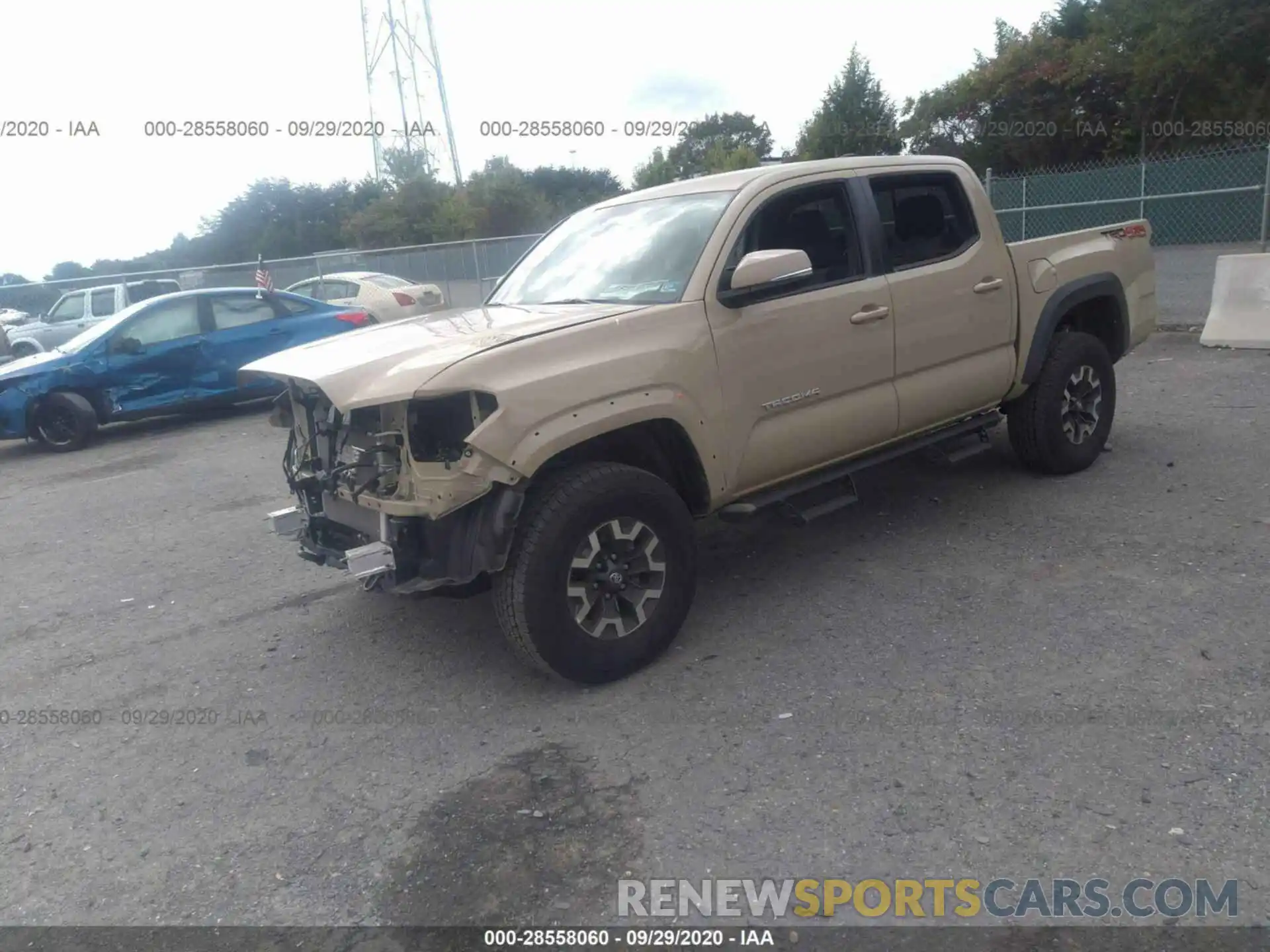 2 Photograph of a damaged car 3TMCZ5AN9LM311163 TOYOTA TACOMA 4WD 2020