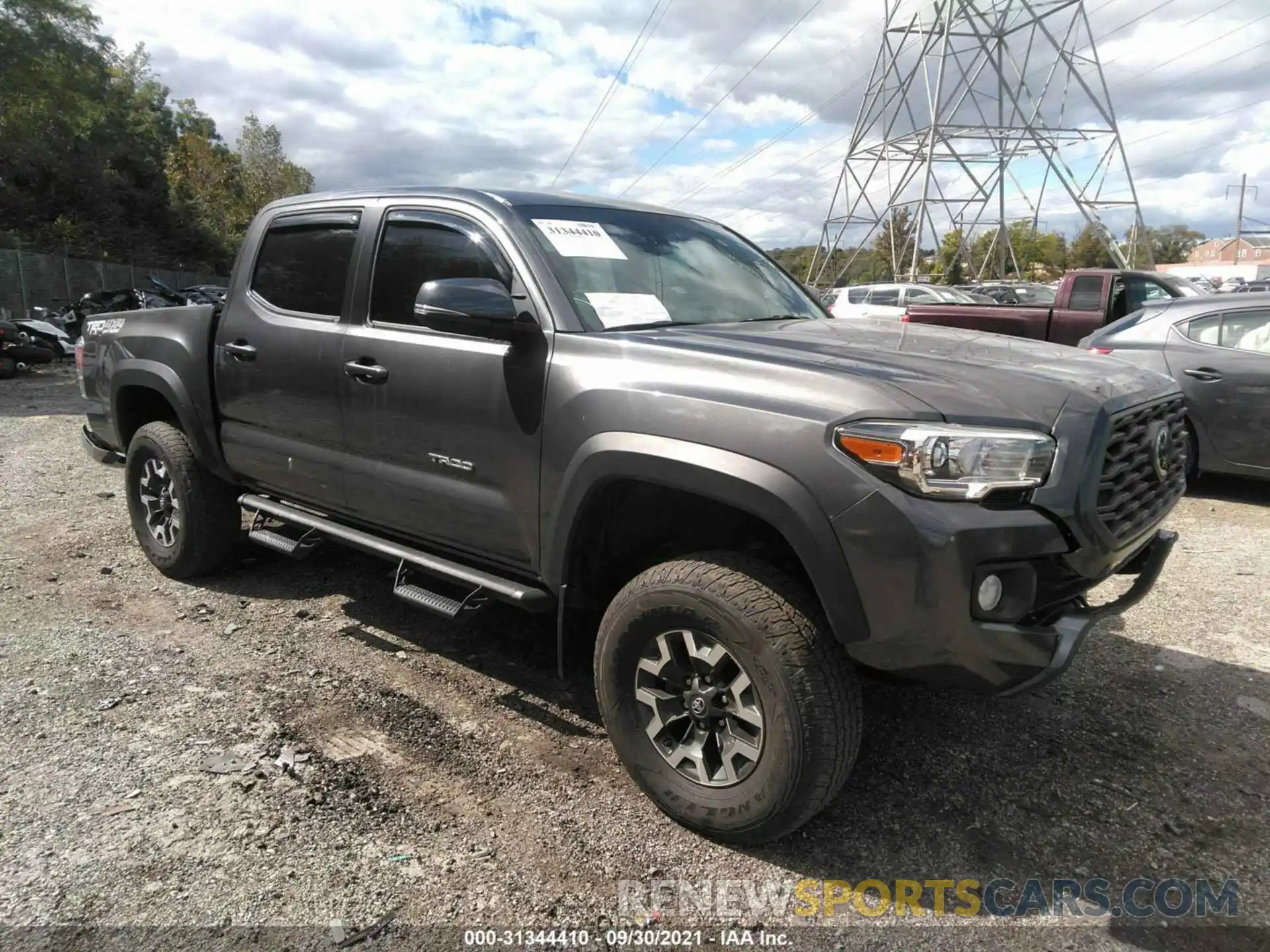 1 Photograph of a damaged car 3TMCZ5AN9LM321336 TOYOTA TACOMA 4WD 2020