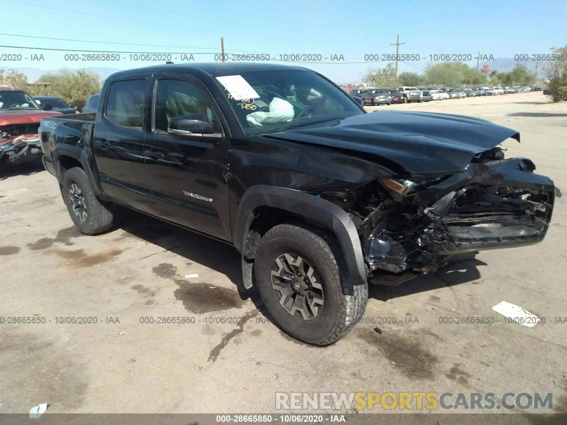 1 Photograph of a damaged car 3TMCZ5AN9LM321479 TOYOTA TACOMA 4WD 2020