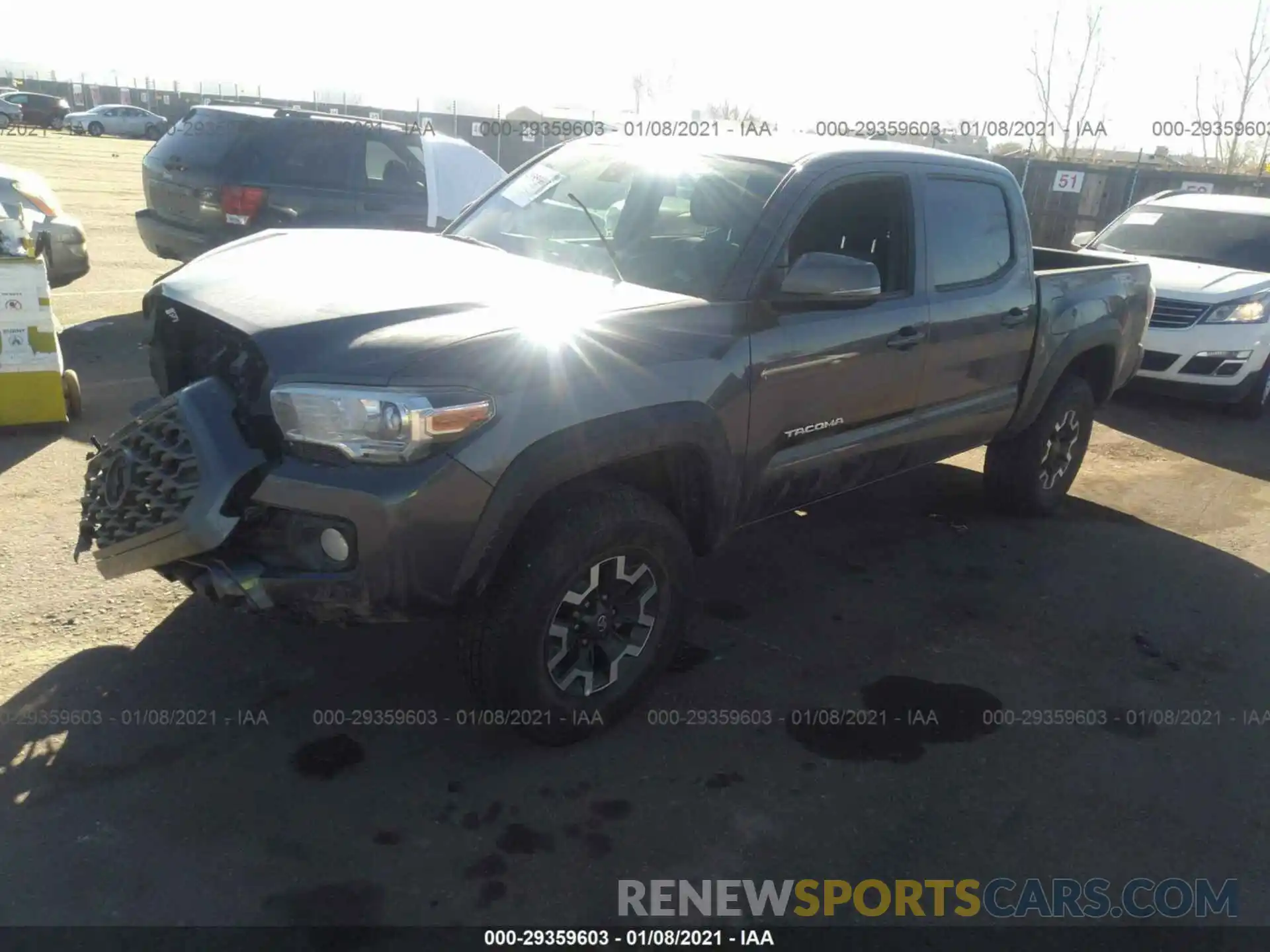 2 Photograph of a damaged car 3TMCZ5AN9LM321837 TOYOTA TACOMA 4WD 2020