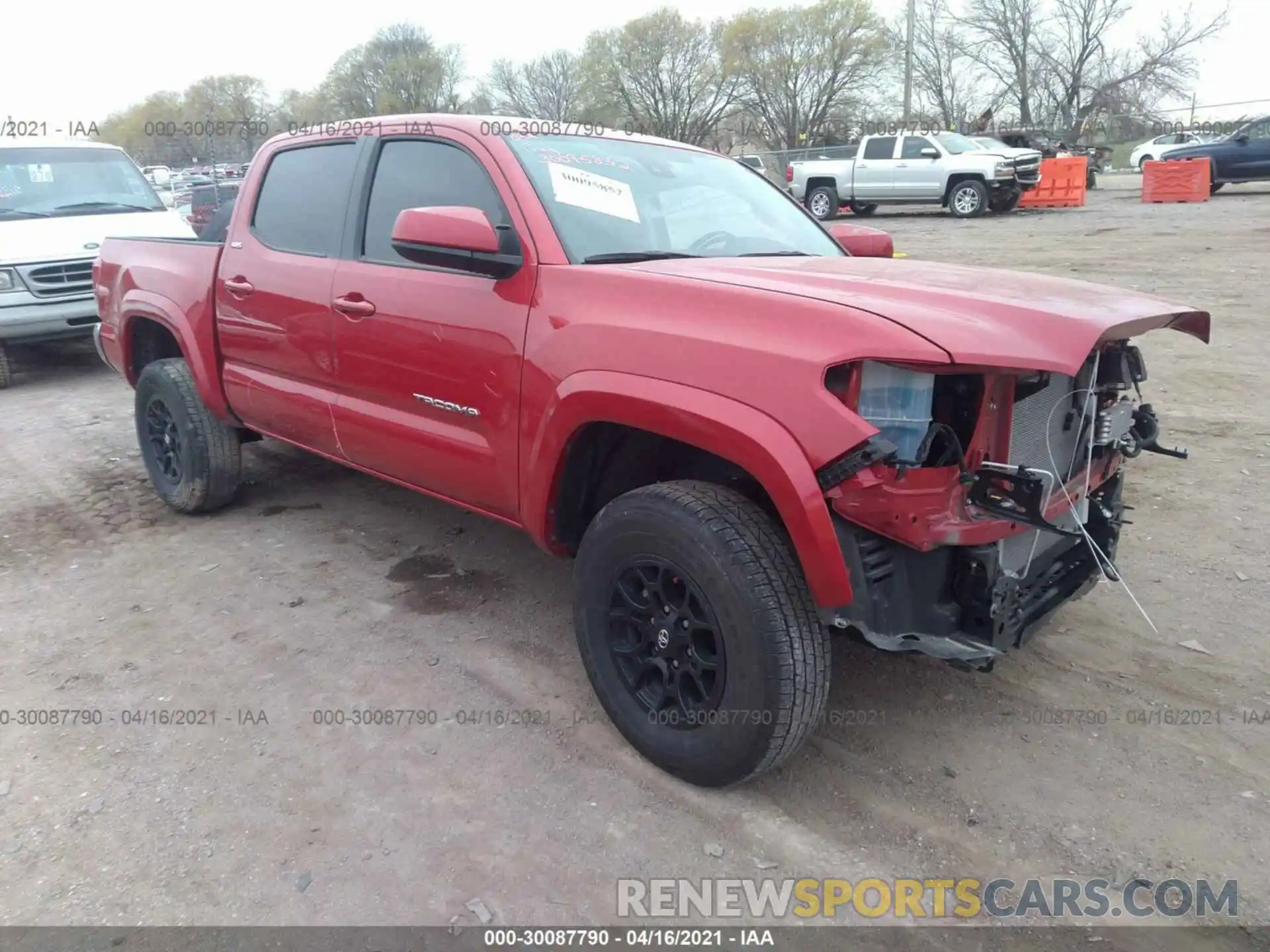 1 Photograph of a damaged car 3TMCZ5AN9LM322129 TOYOTA TACOMA 4WD 2020