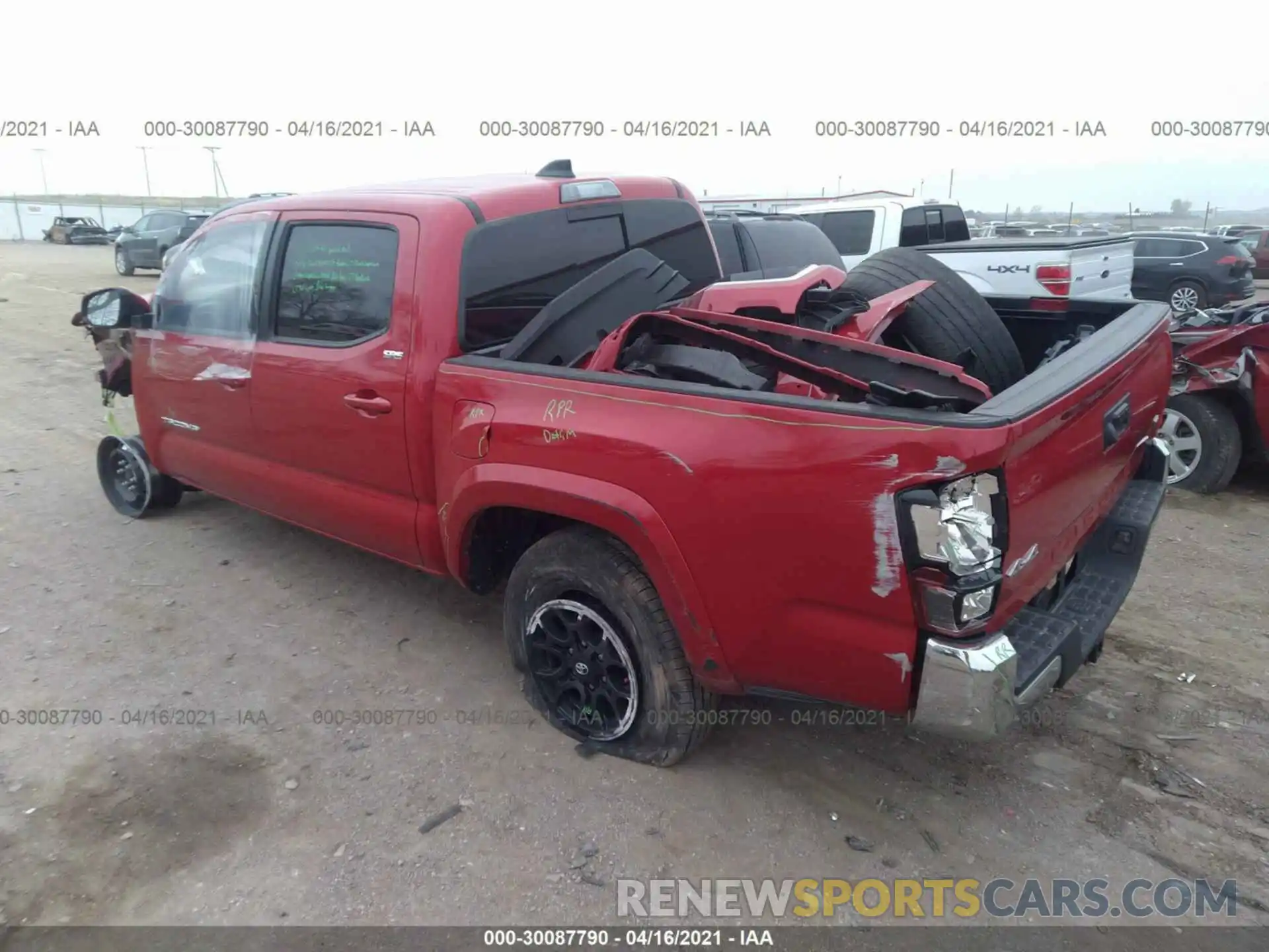 3 Photograph of a damaged car 3TMCZ5AN9LM322129 TOYOTA TACOMA 4WD 2020