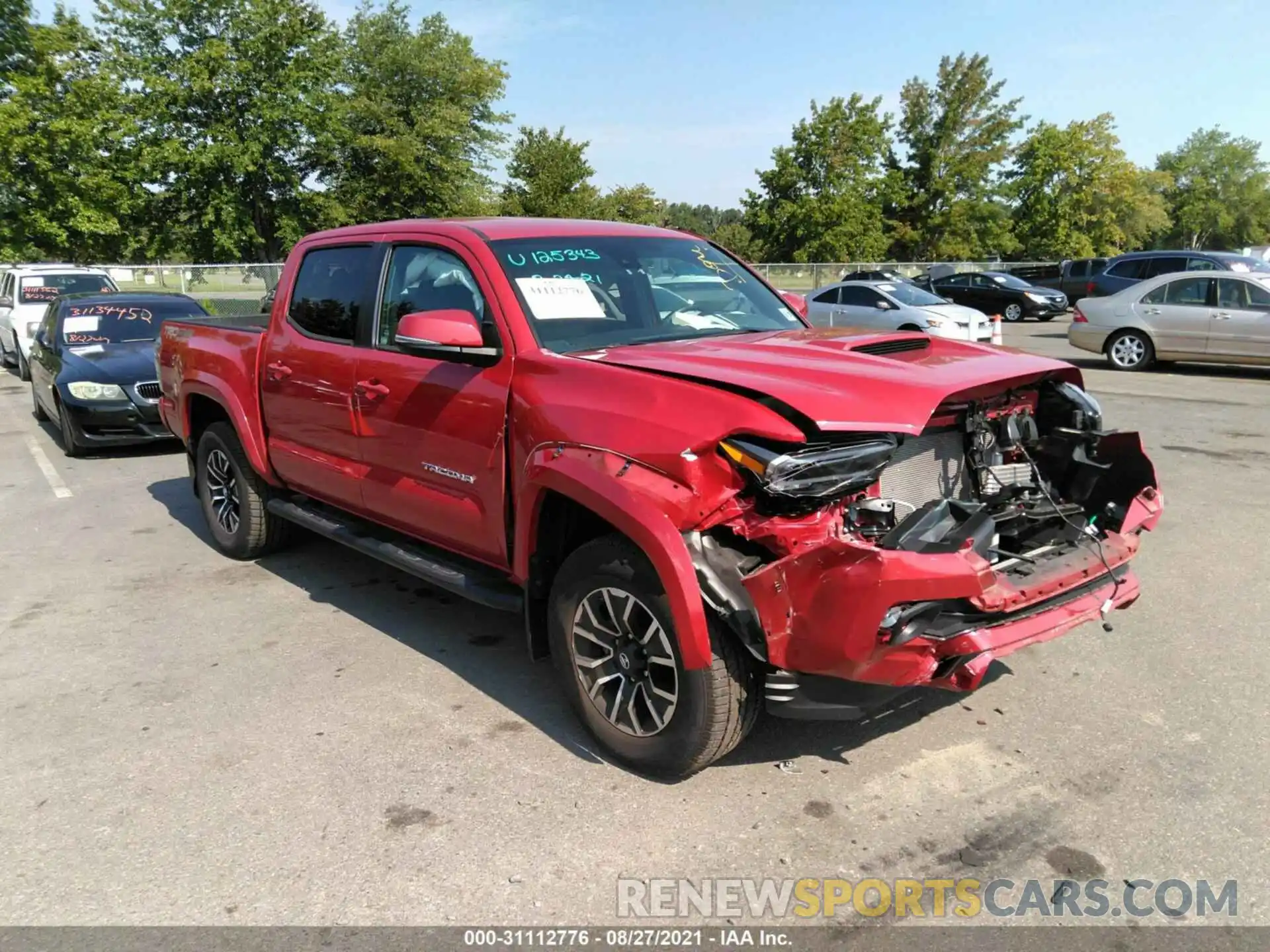 1 Photograph of a damaged car 3TMCZ5AN9LM326973 TOYOTA TACOMA 4WD 2020