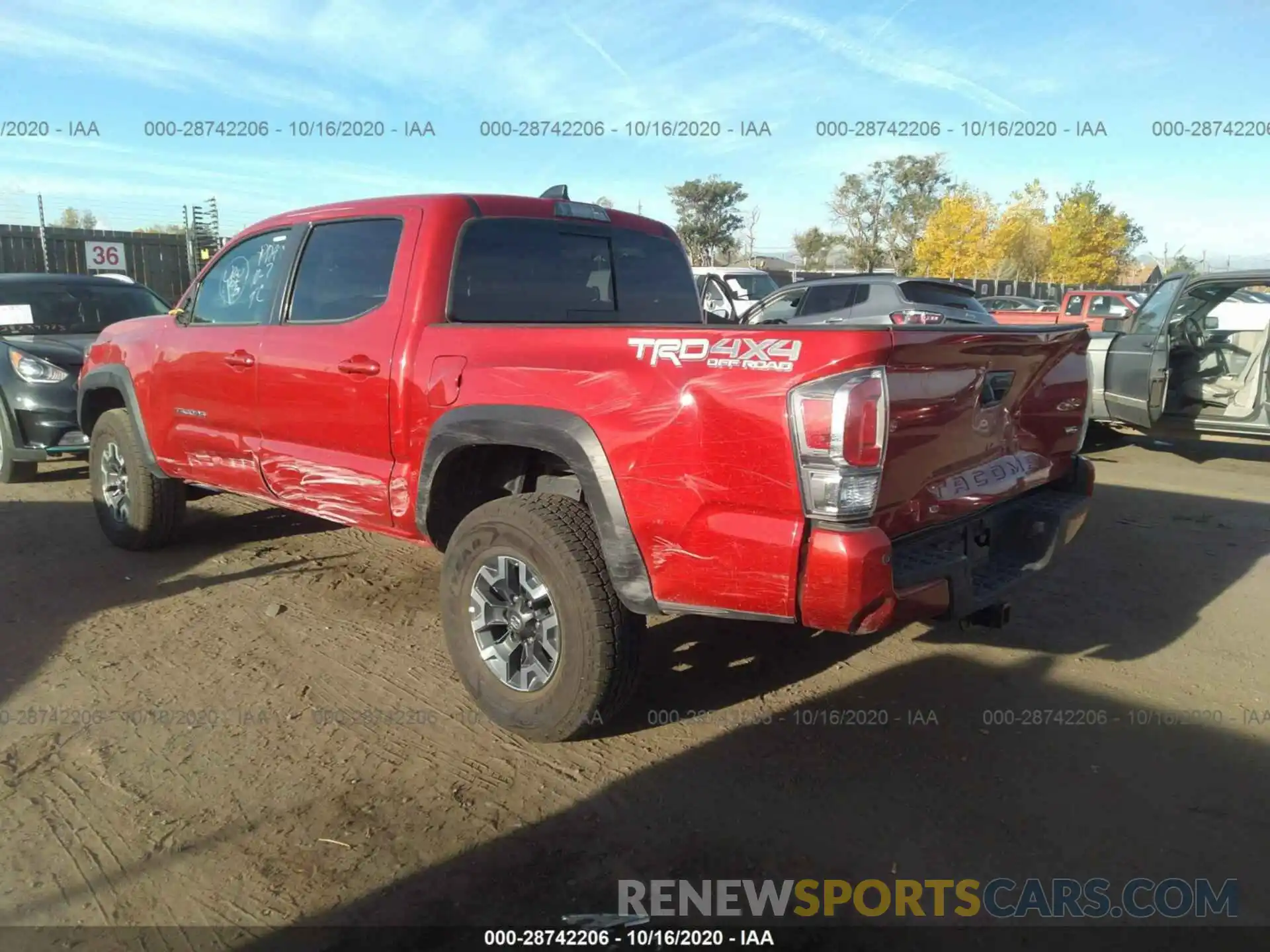 6 Photograph of a damaged car 3TMCZ5AN9LM330392 TOYOTA TACOMA 4WD 2020