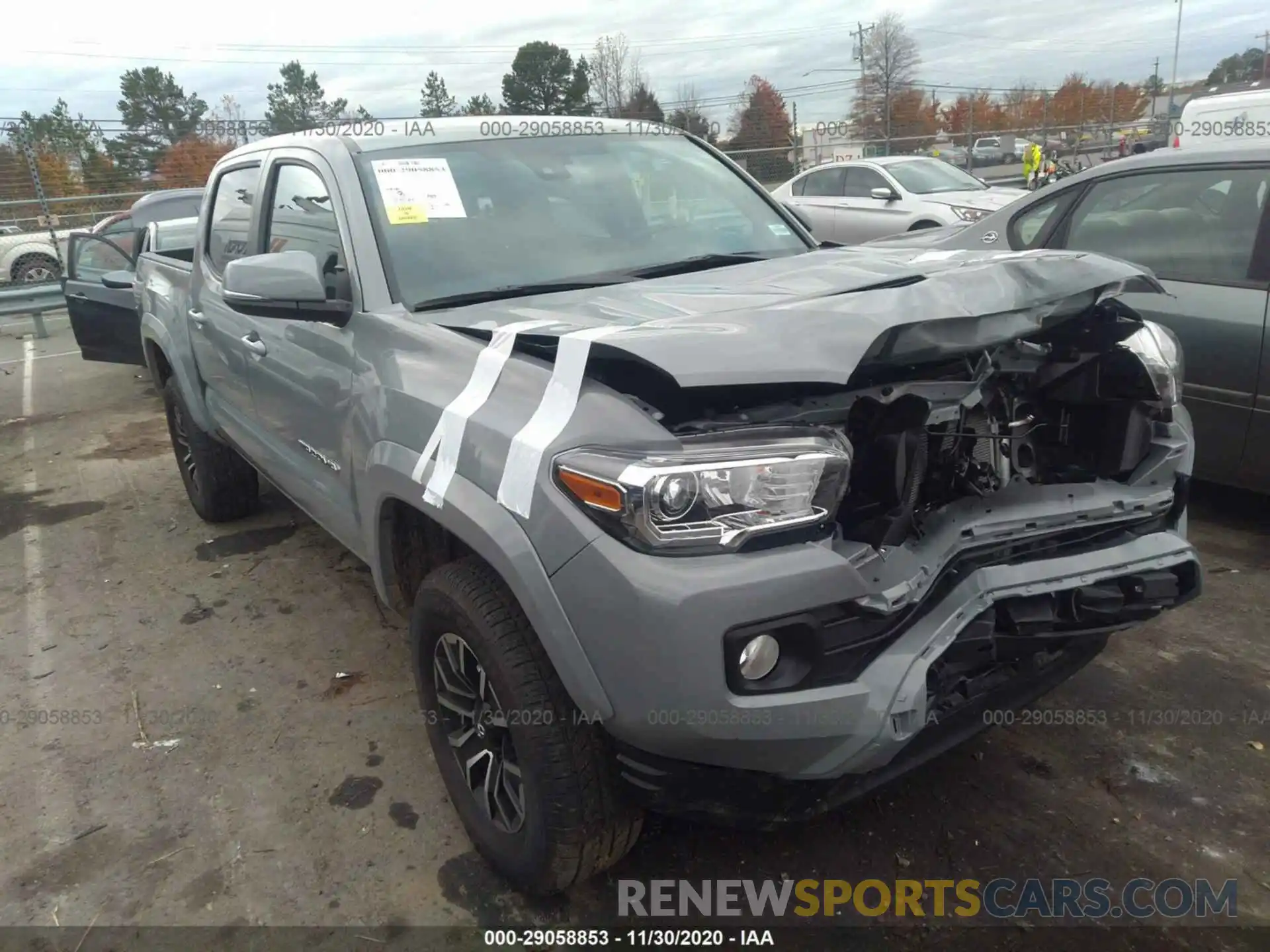 1 Photograph of a damaged car 3TMCZ5AN9LM364218 TOYOTA TACOMA 4WD 2020