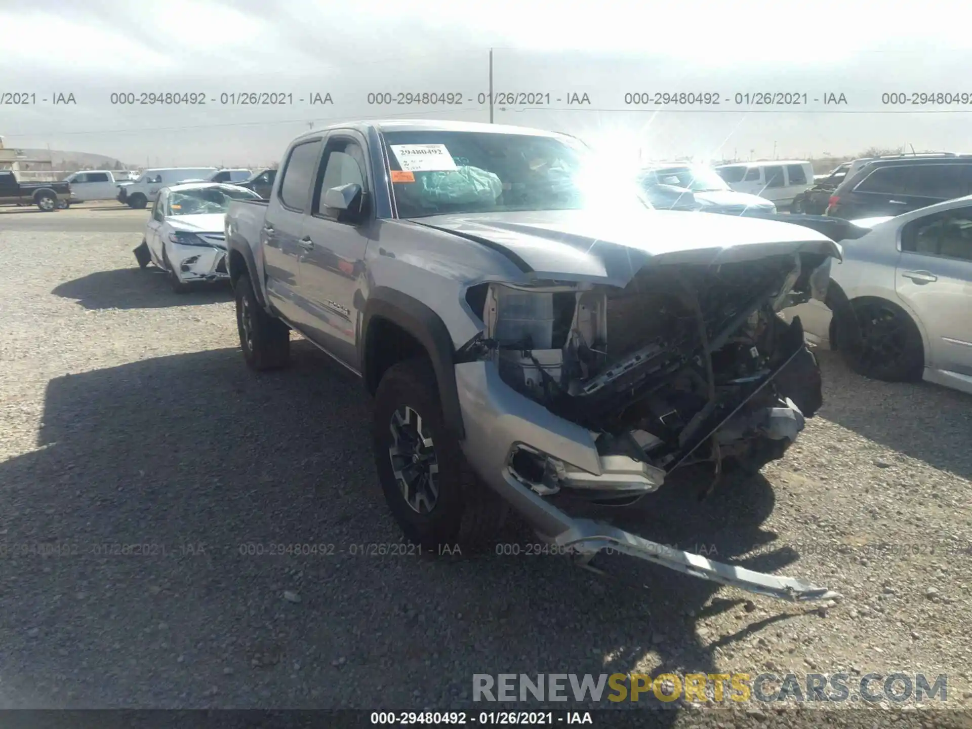 1 Photograph of a damaged car 3TMCZ5ANXLM311091 TOYOTA TACOMA 4WD 2020