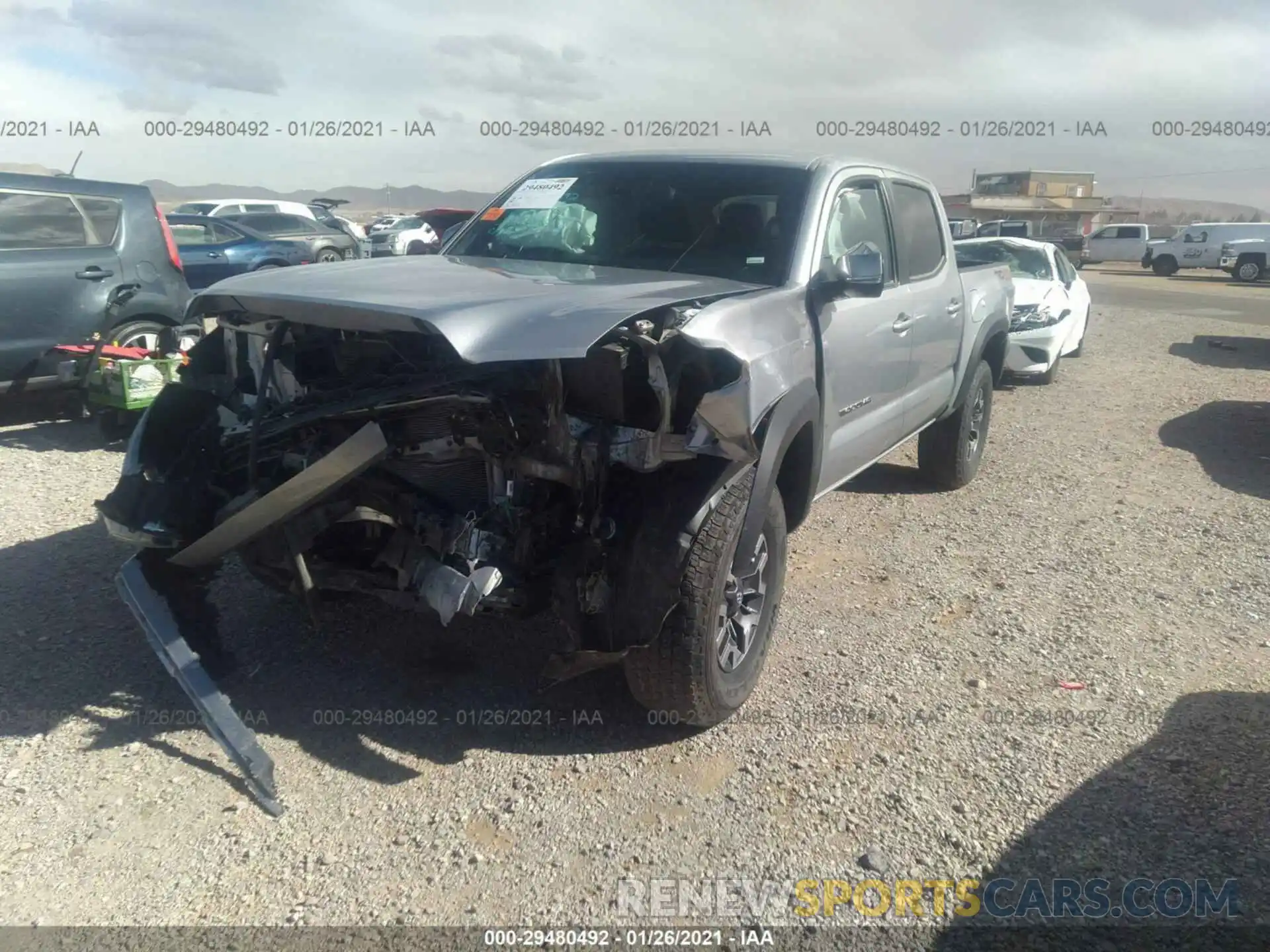 2 Photograph of a damaged car 3TMCZ5ANXLM311091 TOYOTA TACOMA 4WD 2020