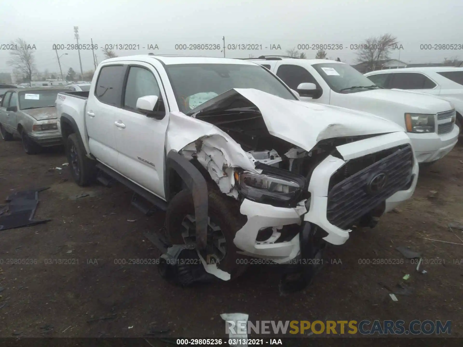 1 Photograph of a damaged car 3TMCZ5ANXLM320745 TOYOTA TACOMA 4WD 2020