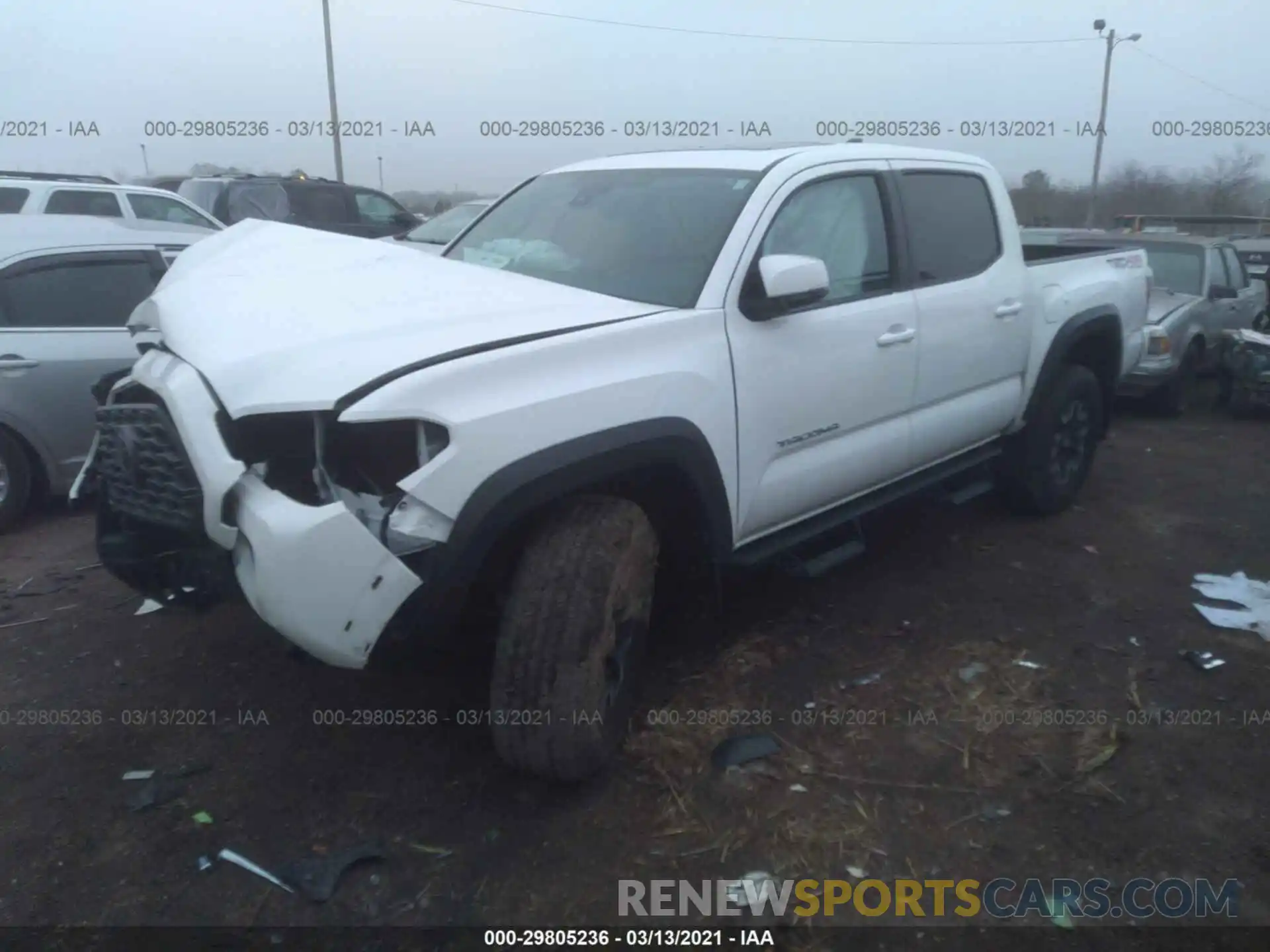 2 Photograph of a damaged car 3TMCZ5ANXLM320745 TOYOTA TACOMA 4WD 2020