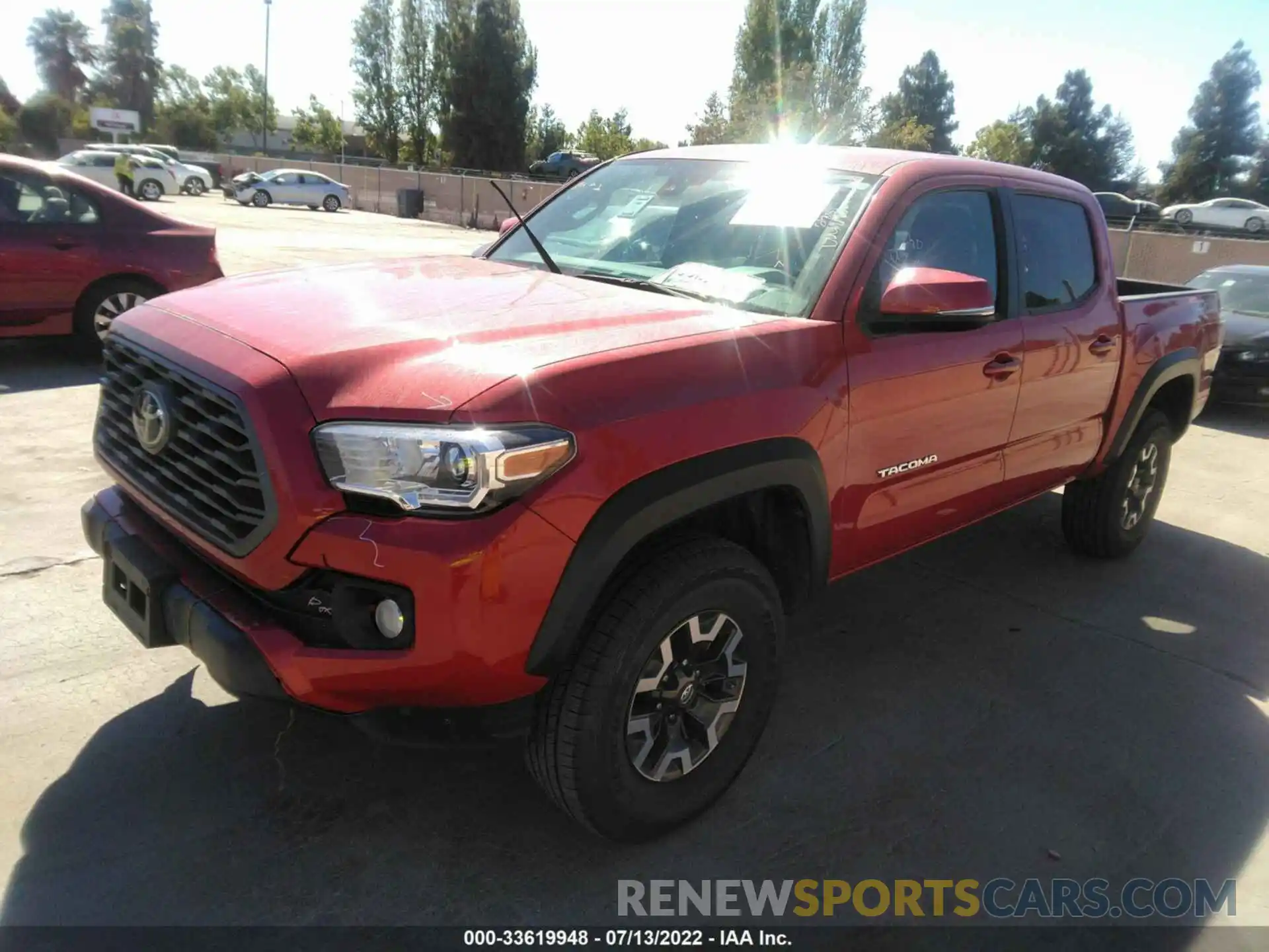 2 Photograph of a damaged car 3TMCZ5ANXLM332006 TOYOTA TACOMA 4WD 2020