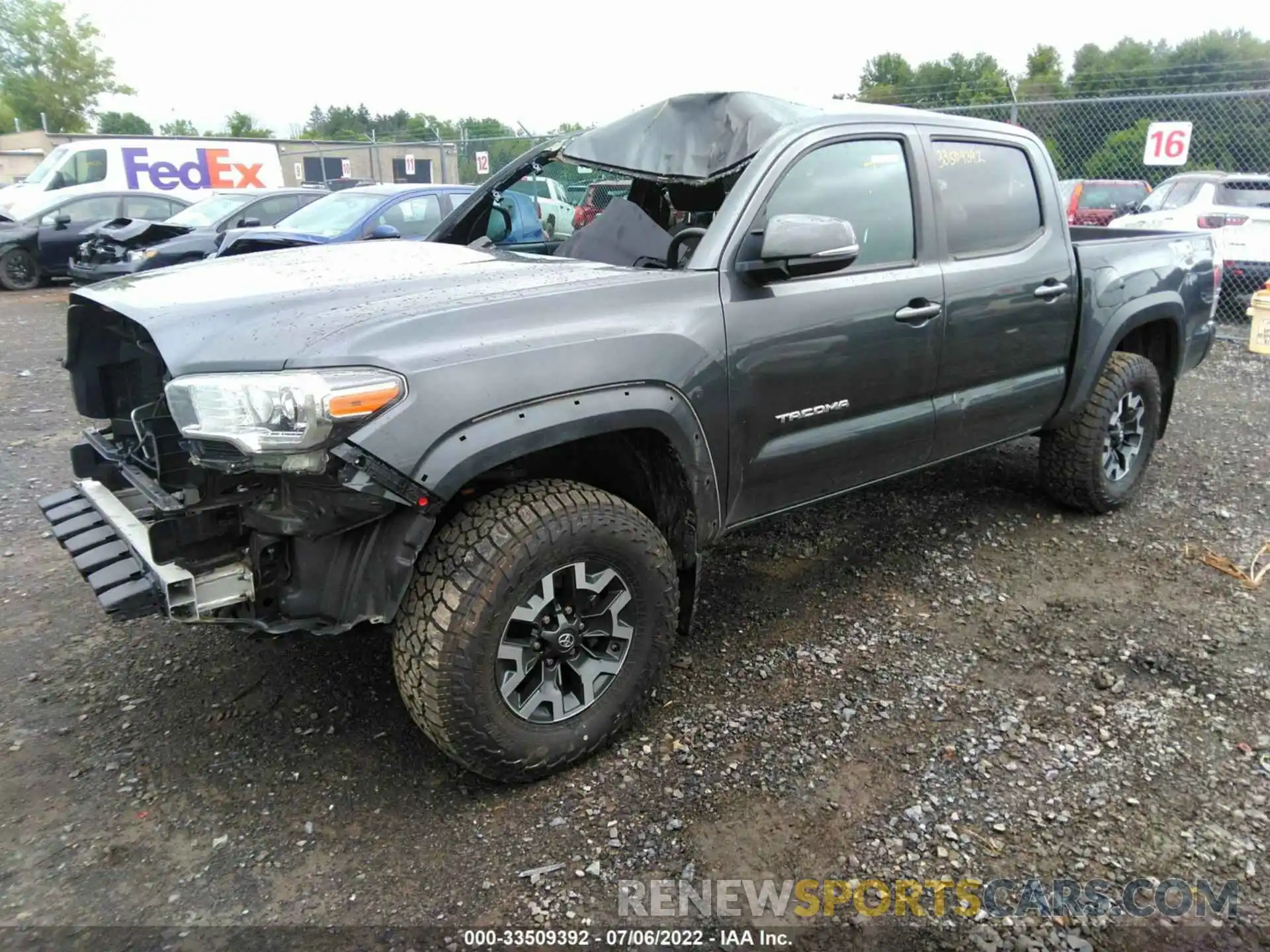 2 Photograph of a damaged car 3TMCZ5ANXLM343684 TOYOTA TACOMA 4WD 2020