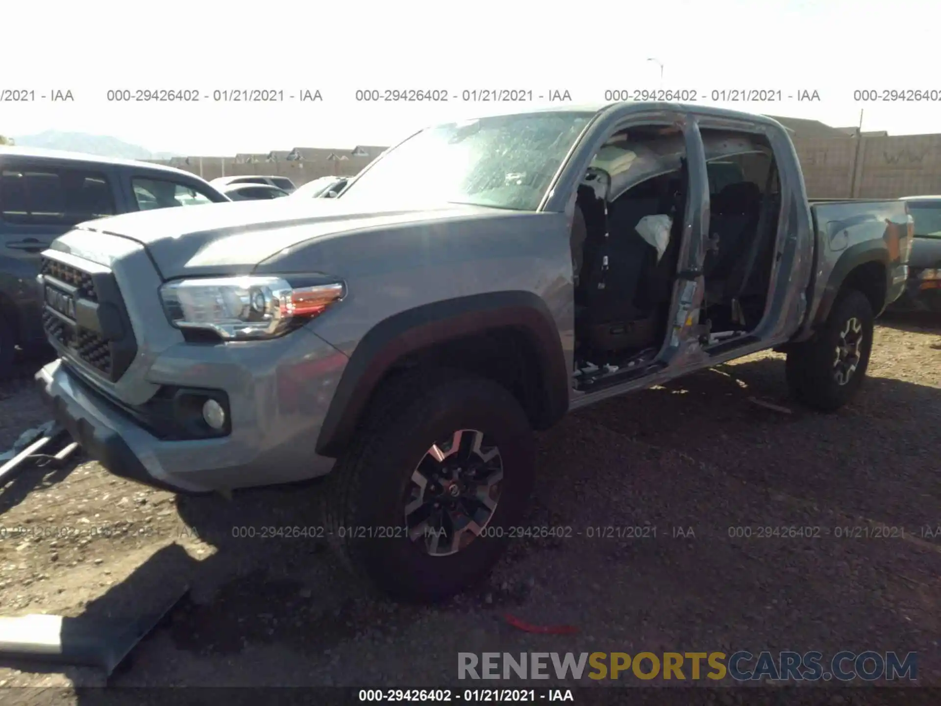 2 Photograph of a damaged car 3TMCZ5ANXLM353776 TOYOTA TACOMA 4WD 2020