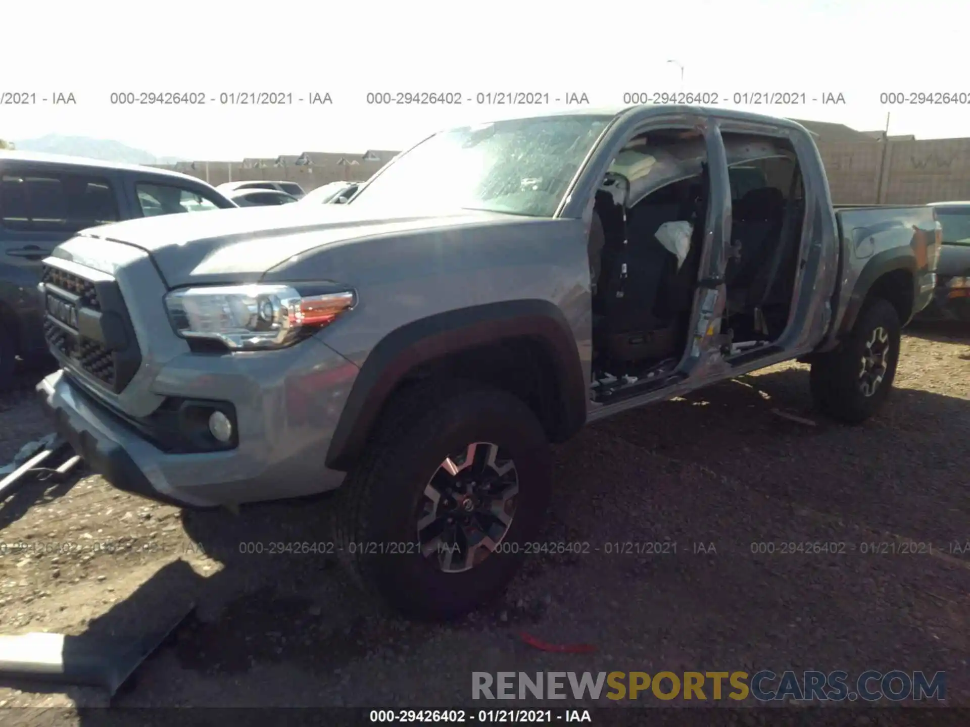 2 Фотография поврежденного автомобиля 3TMCZ5ANXLM353776 TOYOTA TACOMA 4WD 2020