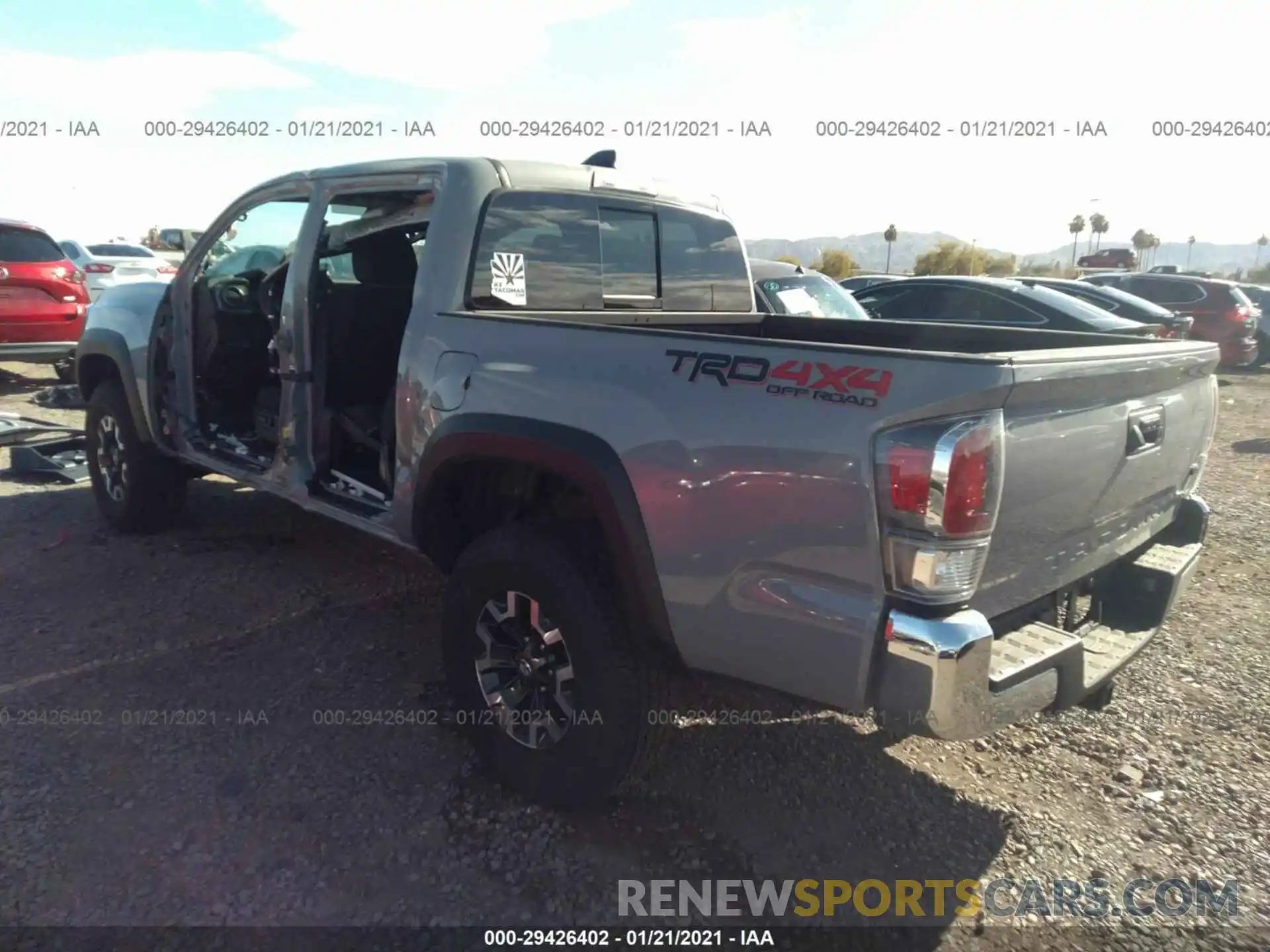 3 Photograph of a damaged car 3TMCZ5ANXLM353776 TOYOTA TACOMA 4WD 2020