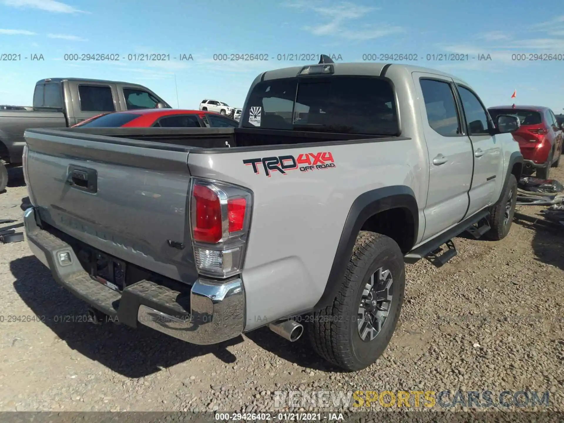 4 Photograph of a damaged car 3TMCZ5ANXLM353776 TOYOTA TACOMA 4WD 2020