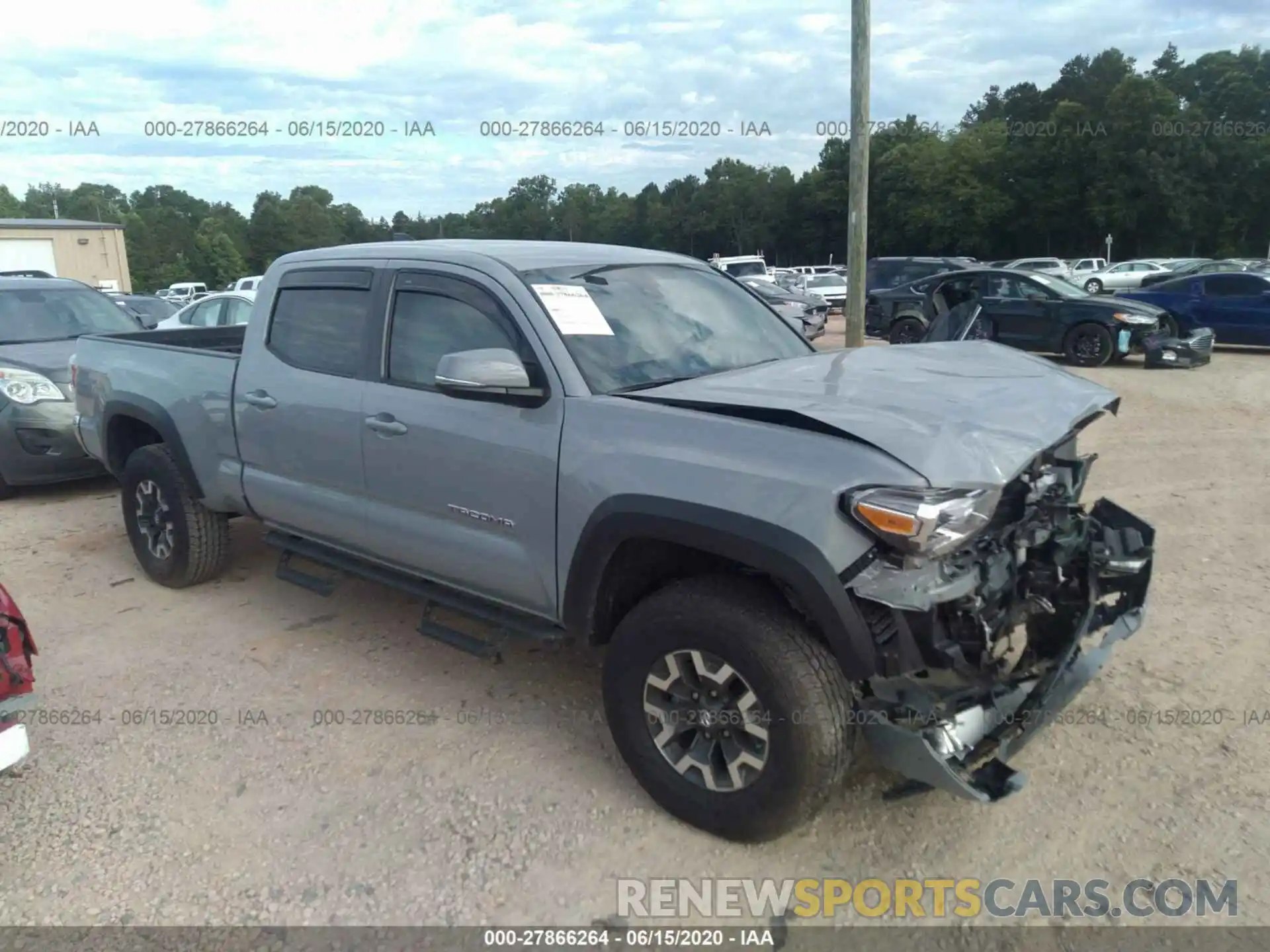 1 Photograph of a damaged car 3TMDZ5BN0LM082827 TOYOTA TACOMA 4WD 2020