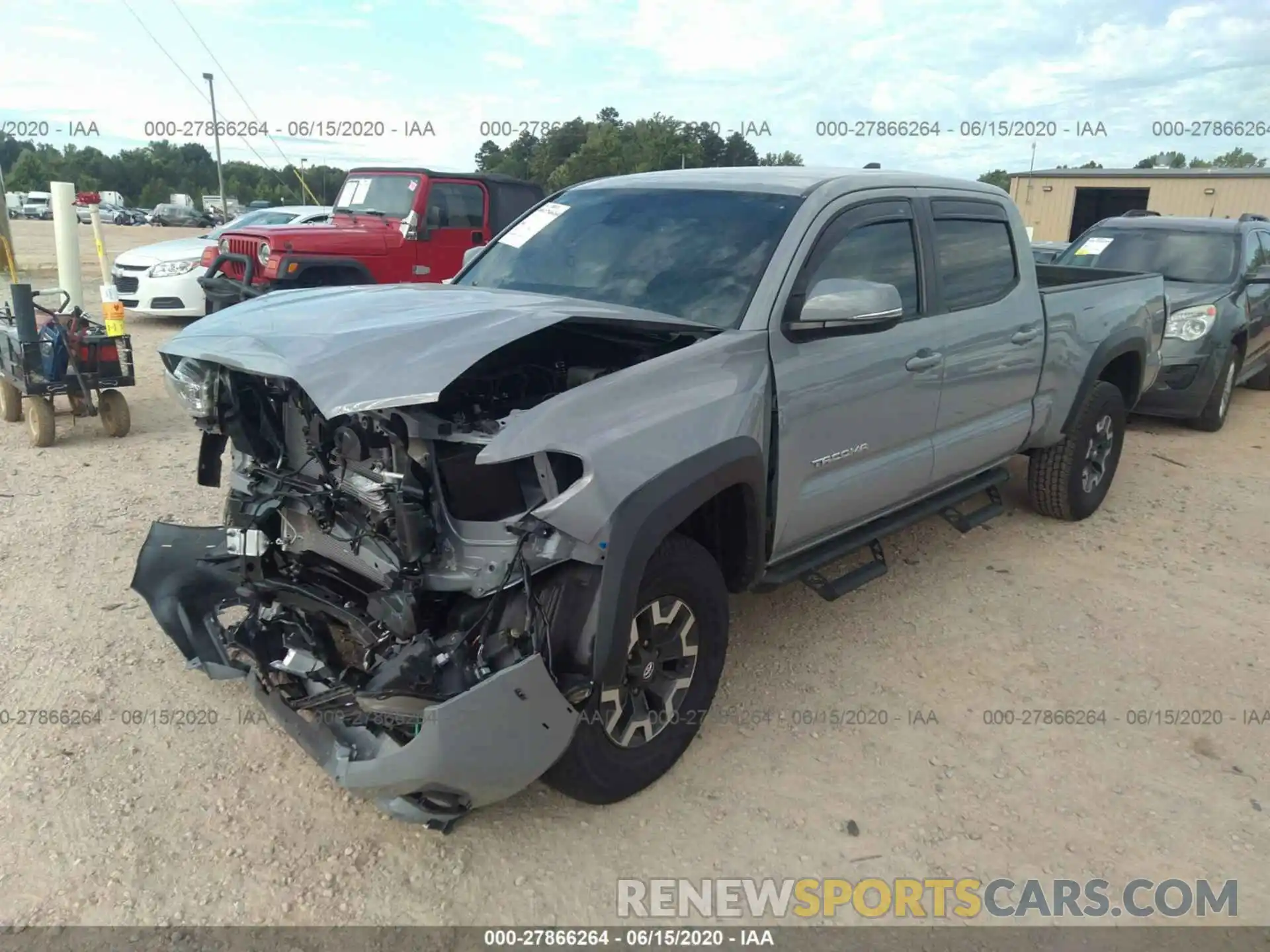 2 Photograph of a damaged car 3TMDZ5BN0LM082827 TOYOTA TACOMA 4WD 2020