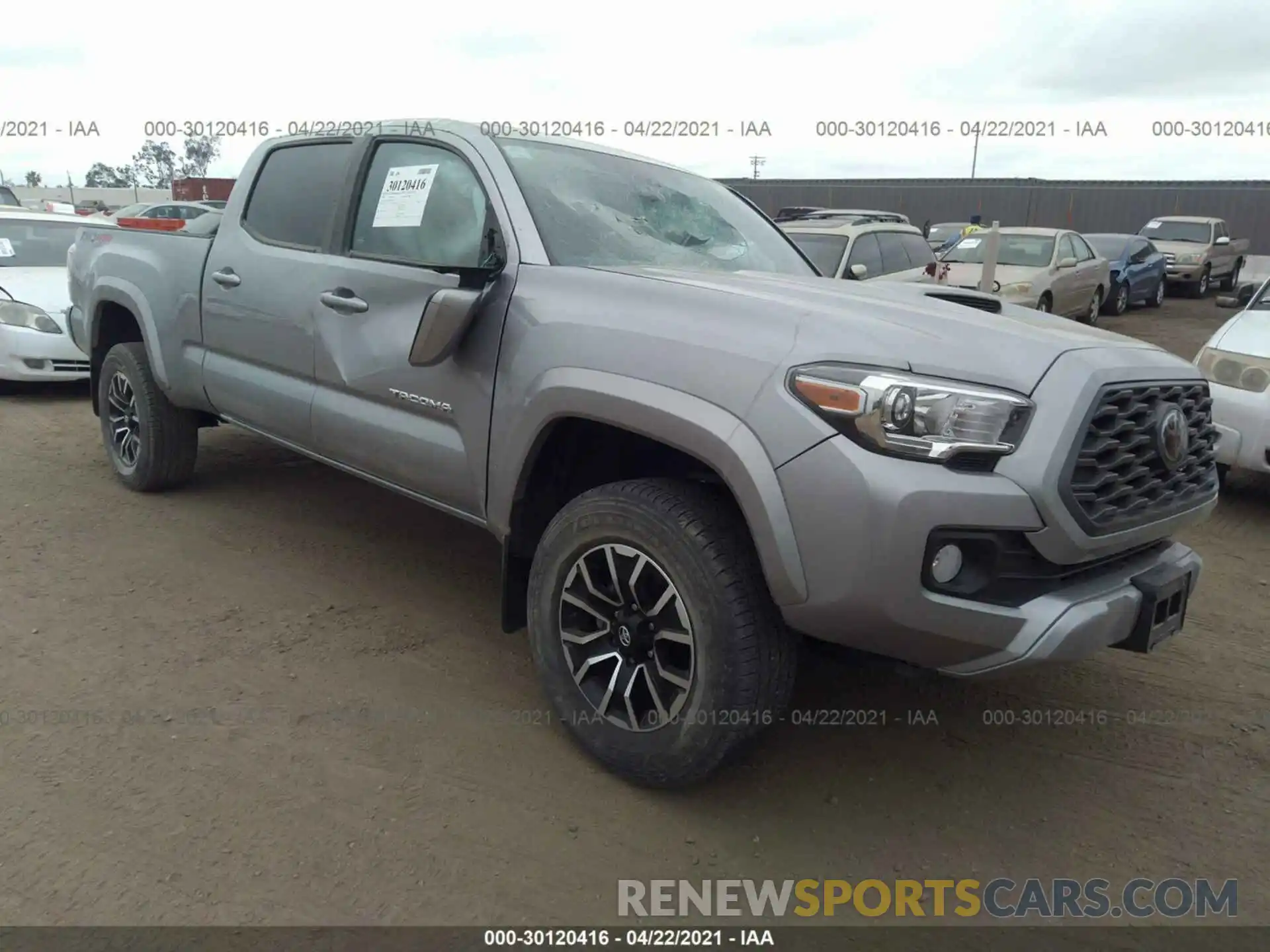 1 Photograph of a damaged car 3TMDZ5BN0LM090796 TOYOTA TACOMA 4WD 2020