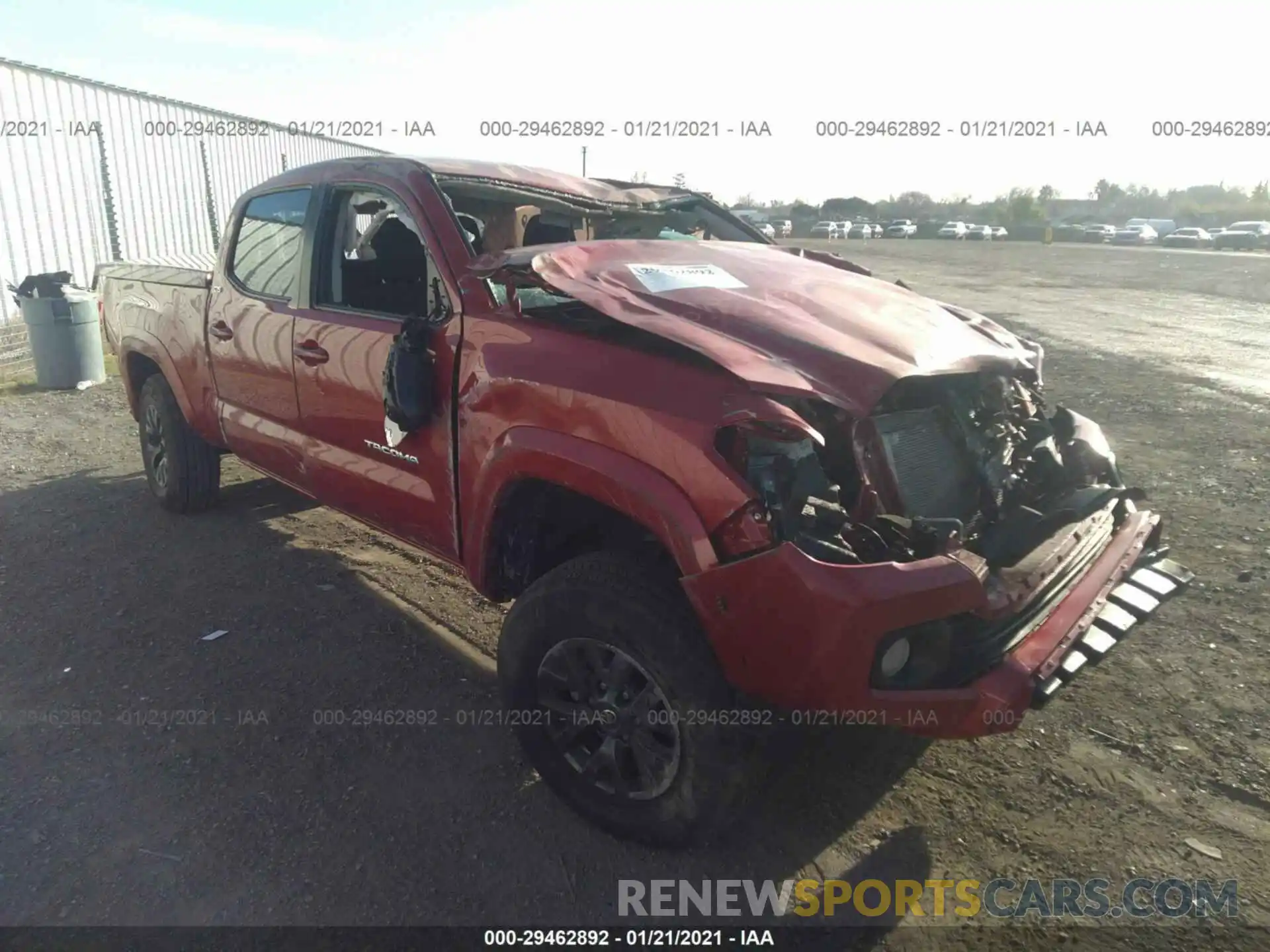 1 Photograph of a damaged car 3TMDZ5BN1LM081461 TOYOTA TACOMA 4WD 2020