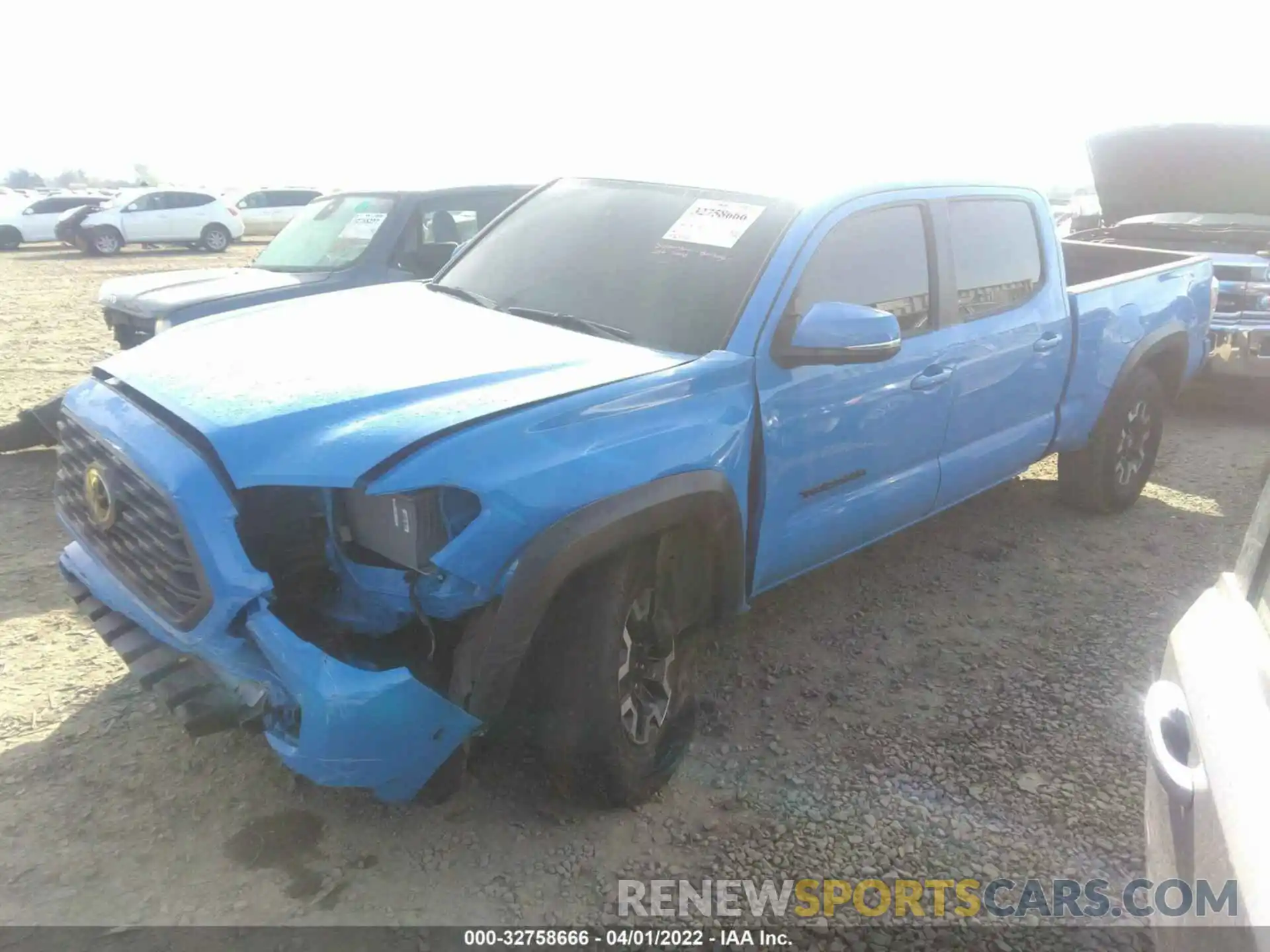 2 Photograph of a damaged car 3TMDZ5BN3LM080277 TOYOTA TACOMA 4WD 2020