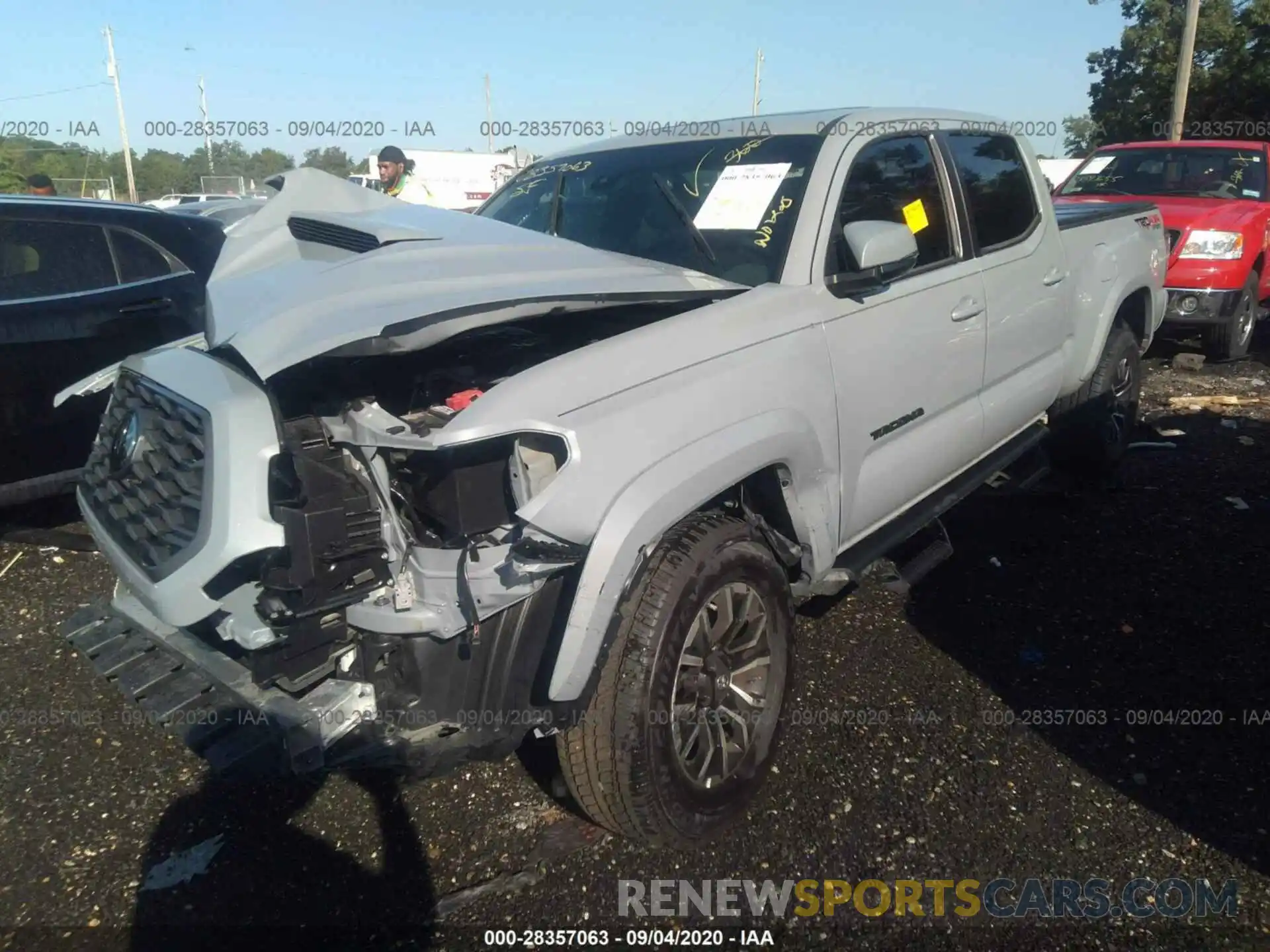 2 Photograph of a damaged car 3TMDZ5BN4LM085780 TOYOTA TACOMA 4WD 2020