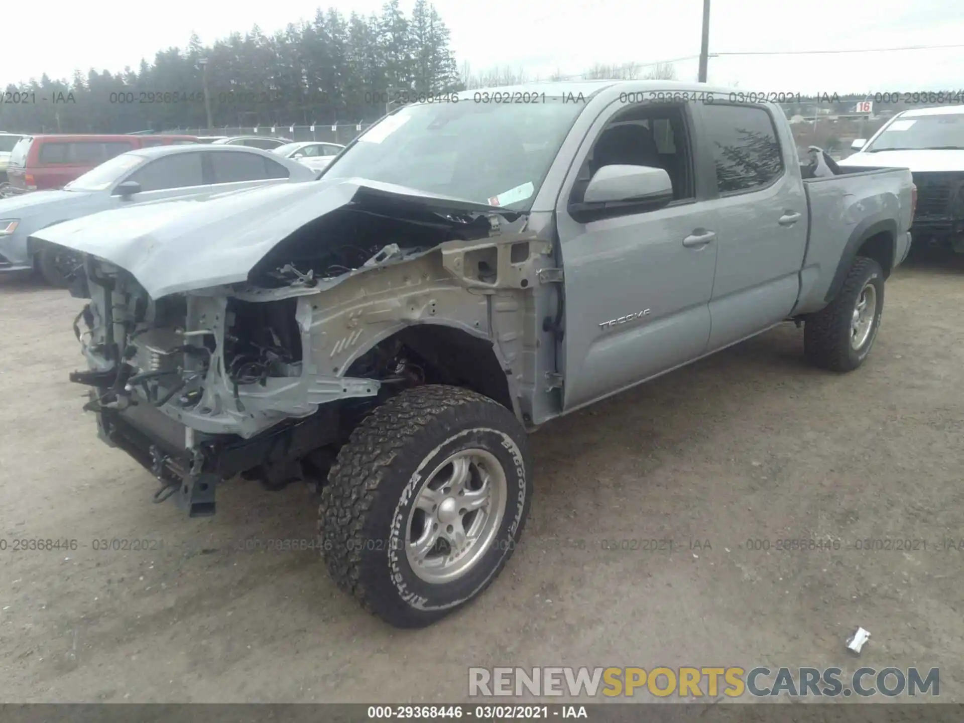 2 Photograph of a damaged car 3TMDZ5BN5LM086260 TOYOTA TACOMA 4WD 2020