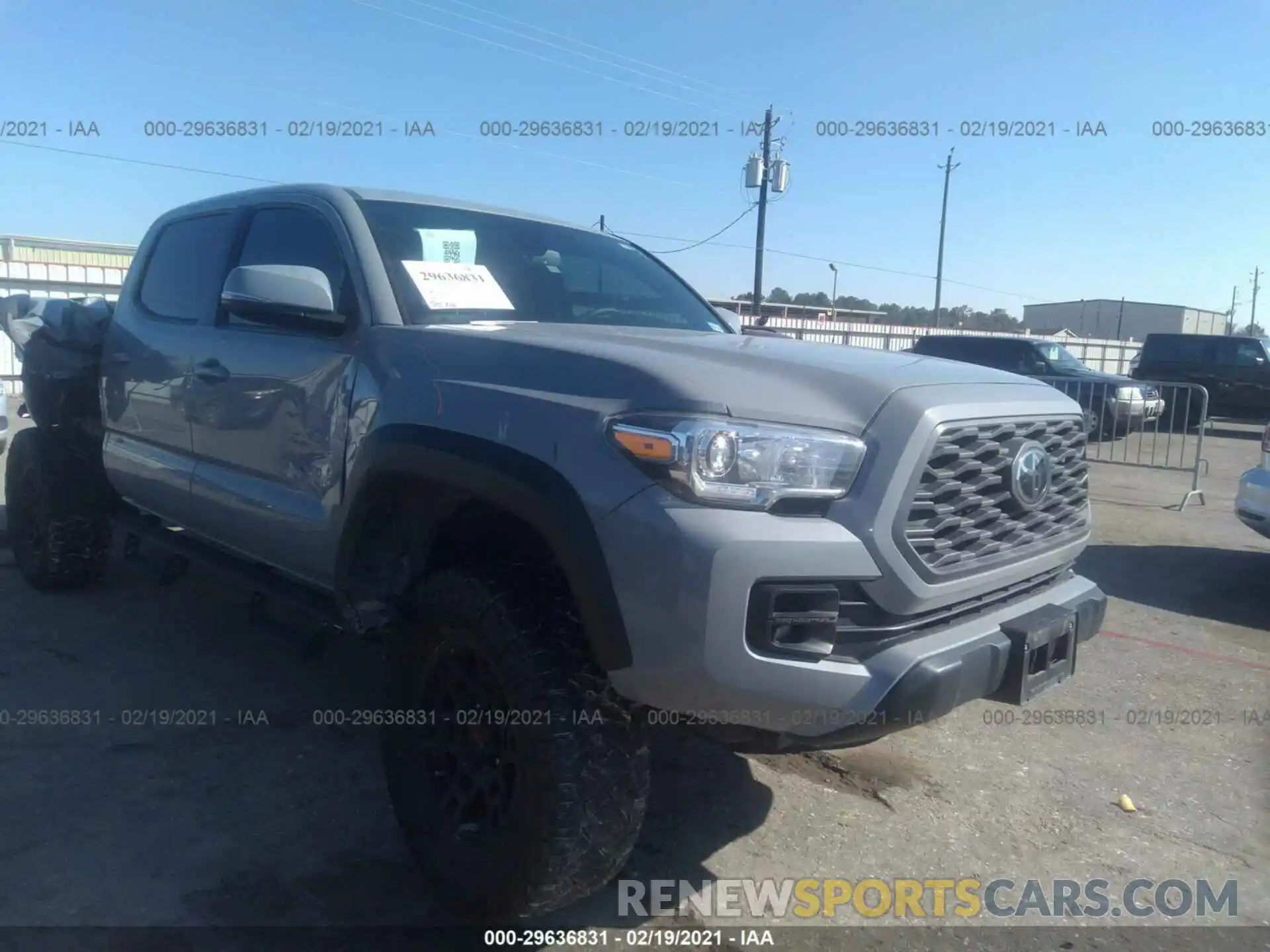 1 Photograph of a damaged car 3TMDZ5BN5LM091250 TOYOTA TACOMA 4WD 2020