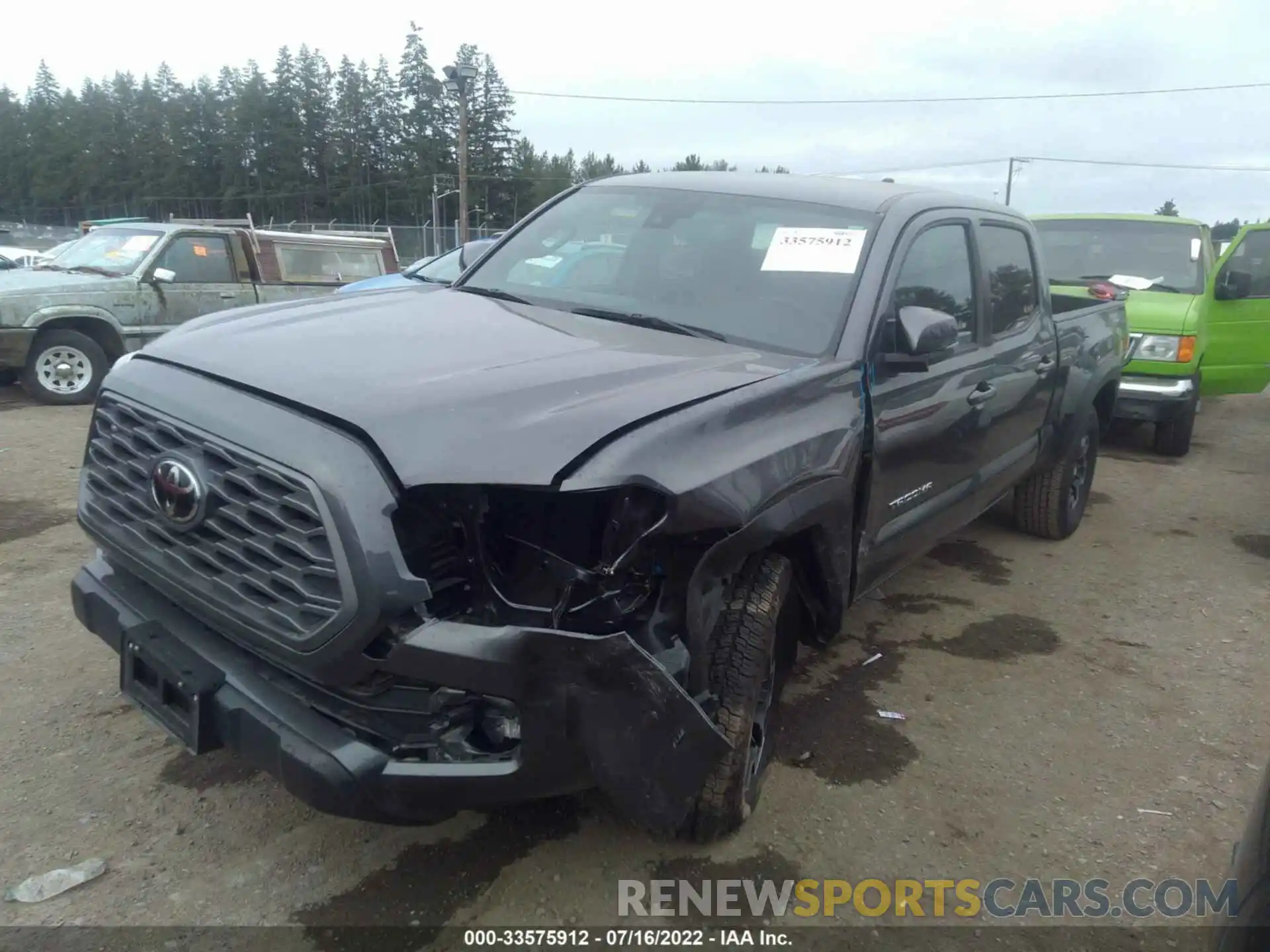 2 Photograph of a damaged car 3TMDZ5BN6LM090494 TOYOTA TACOMA 4WD 2020