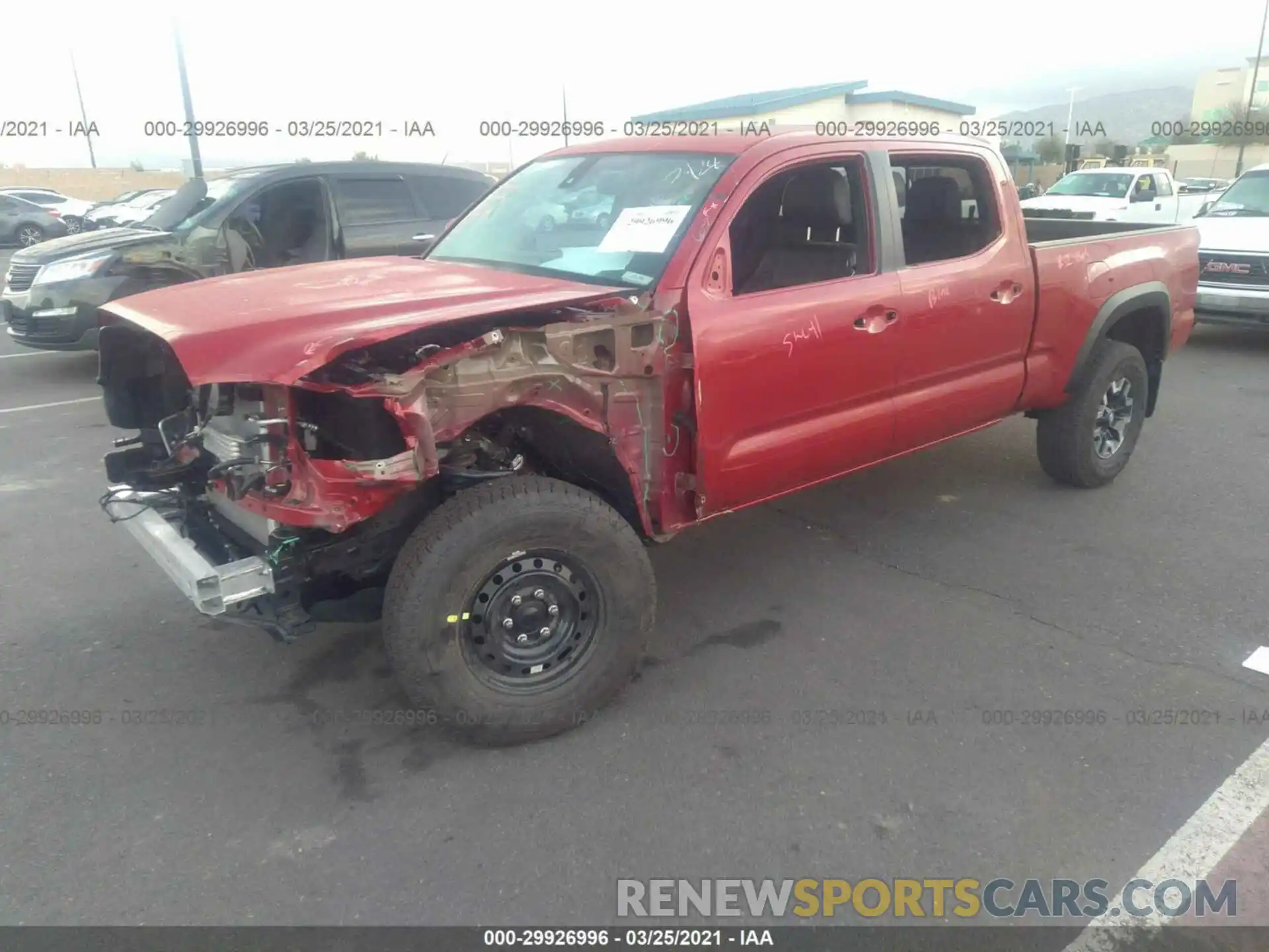 2 Photograph of a damaged car 3TMDZ5BN7LM091959 TOYOTA TACOMA 4WD 2020