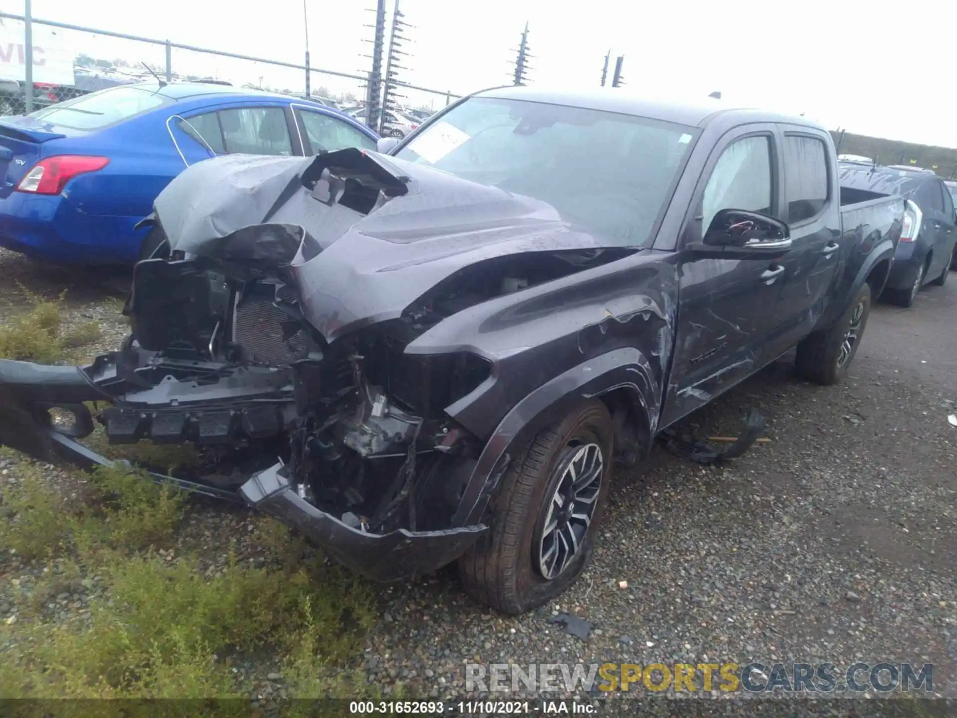 2 Photograph of a damaged car 3TMDZ5BN7LM092576 TOYOTA TACOMA 4WD 2020