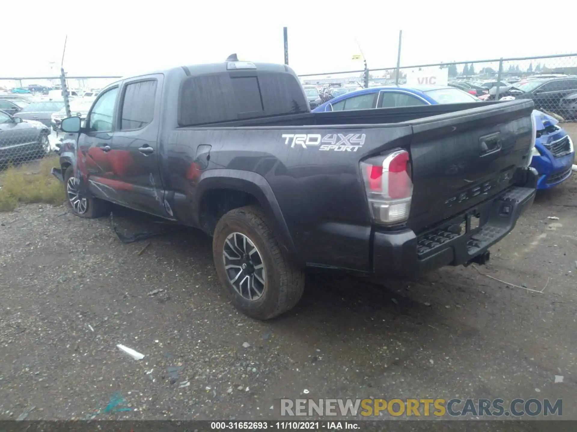 3 Photograph of a damaged car 3TMDZ5BN7LM092576 TOYOTA TACOMA 4WD 2020