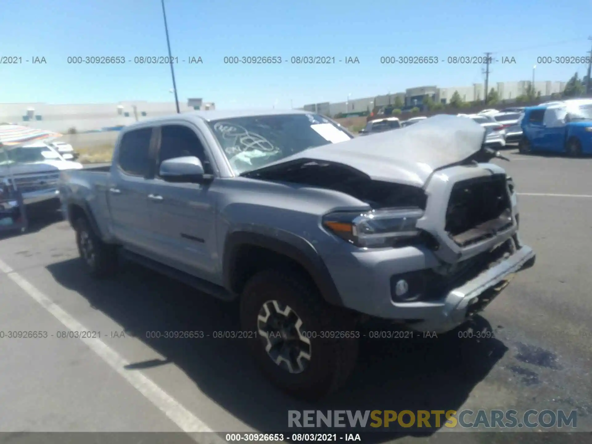 1 Photograph of a damaged car 3TMDZ5BN8LM083871 TOYOTA TACOMA 4WD 2020