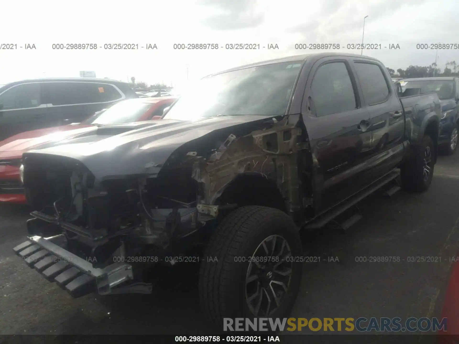 2 Photograph of a damaged car 3TMDZ5BN8LM096393 TOYOTA TACOMA 4WD 2020