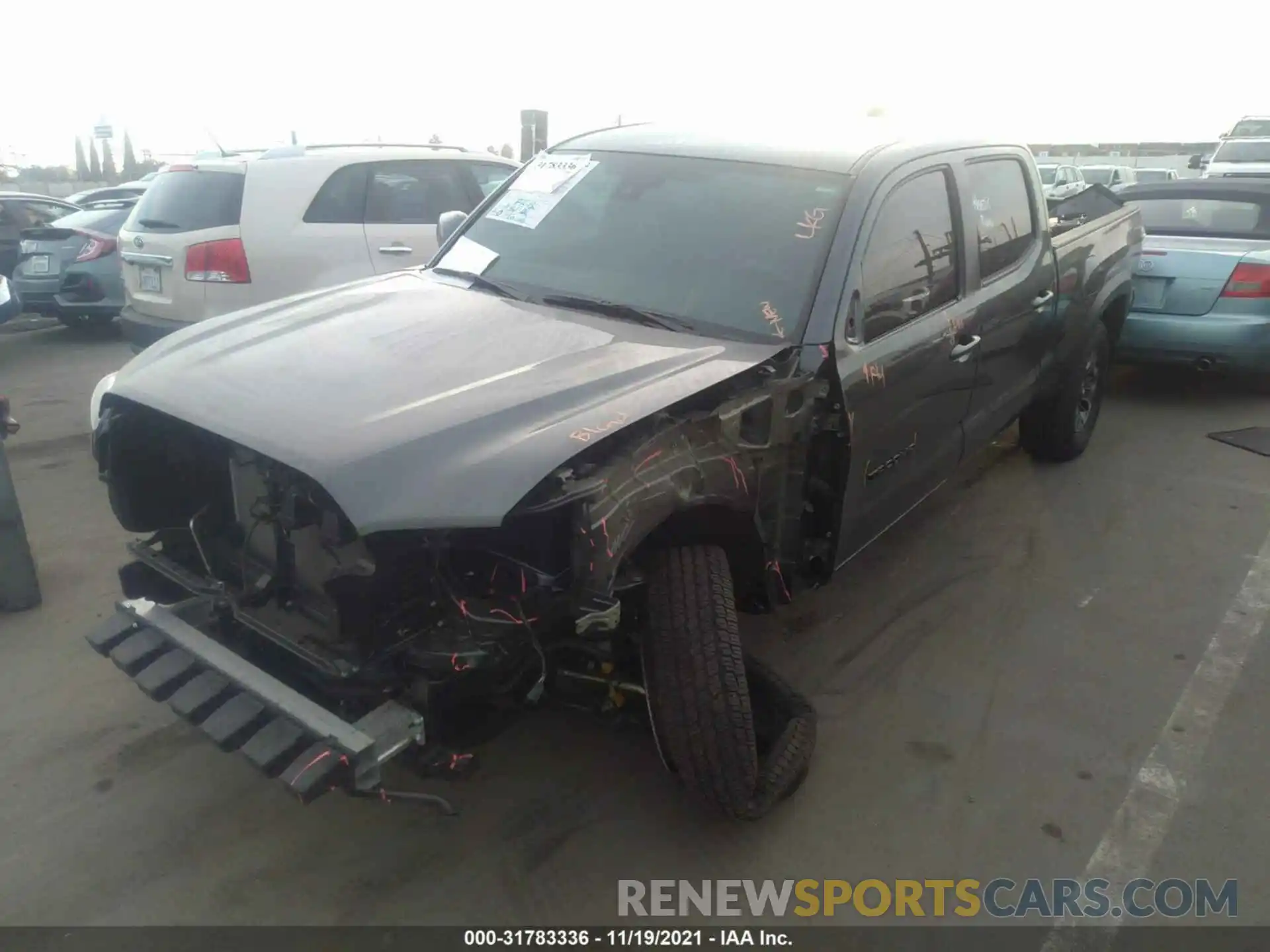 2 Photograph of a damaged car 3TMDZ5BN8LM097429 TOYOTA TACOMA 4WD 2020