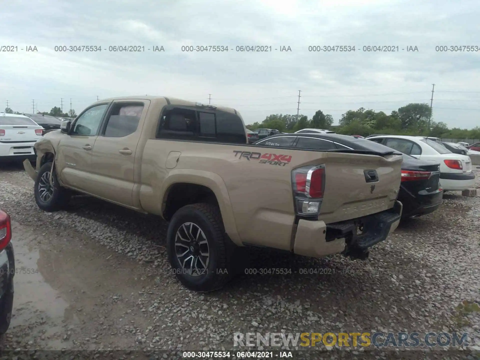 3 Photograph of a damaged car 3TMDZ5BNXLM090014 TOYOTA TACOMA 4WD 2020