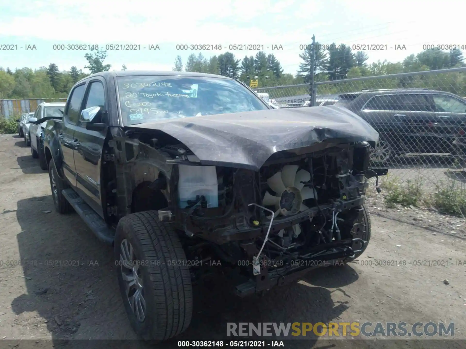 6 Photograph of a damaged car 3TMGZ5AN2LM335855 TOYOTA TACOMA 4WD 2020