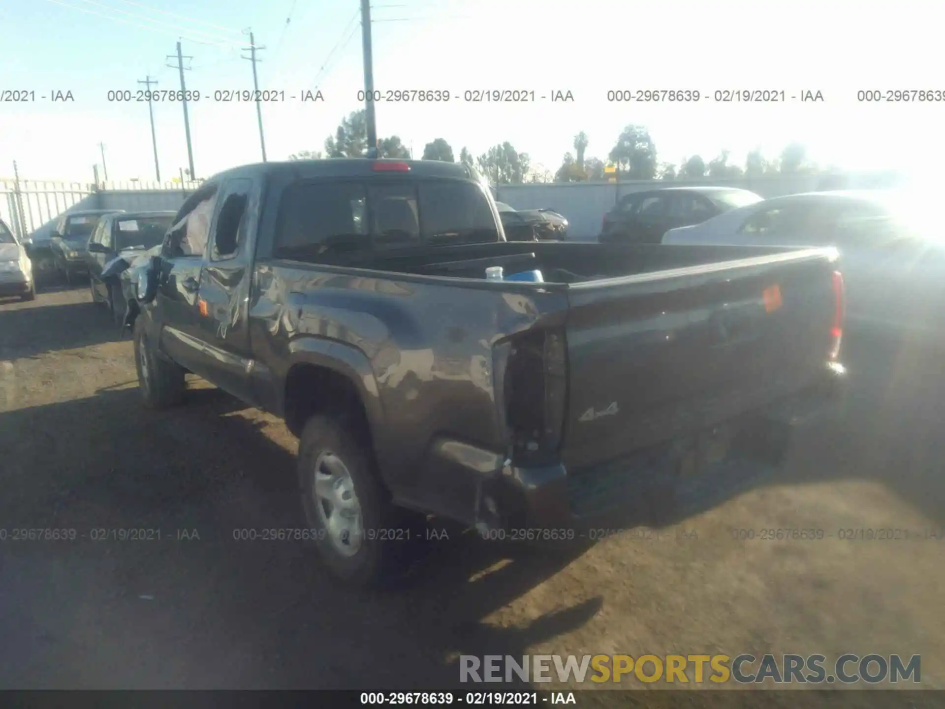 3 Photograph of a damaged car 3TYSX5EN7LT000654 TOYOTA TACOMA 4WD 2020