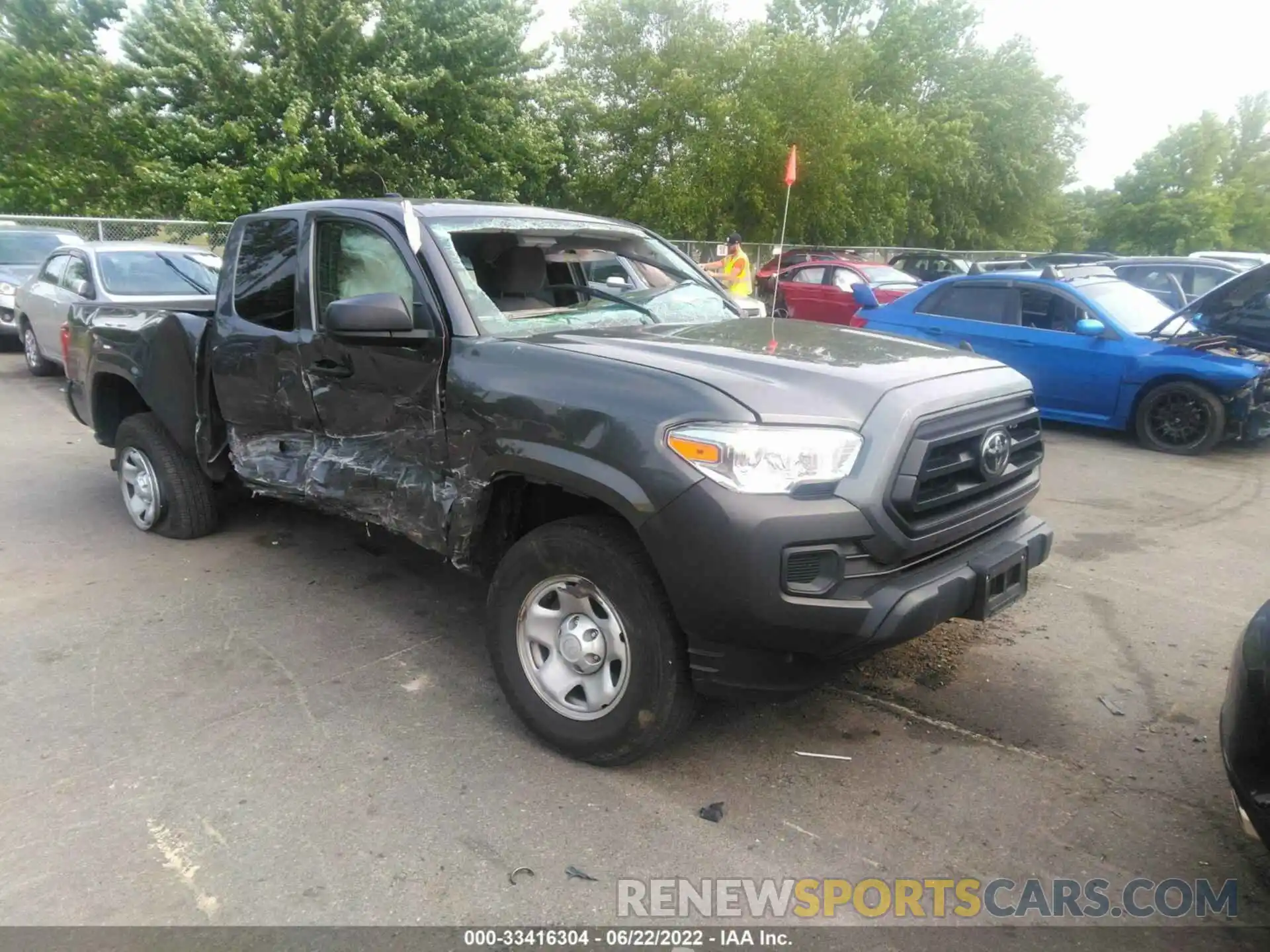 1 Photograph of a damaged car 3TYSX5EN7LT000671 TOYOTA TACOMA 4WD 2020