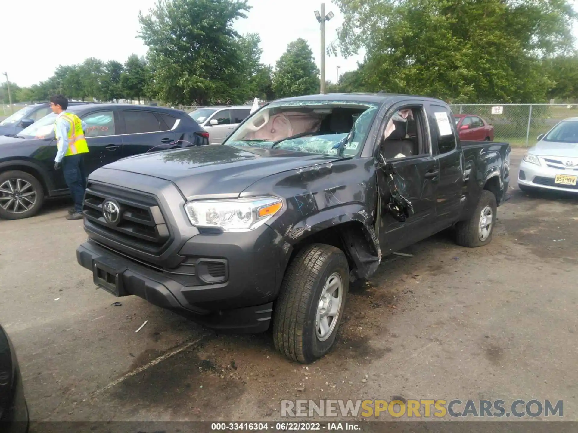 2 Photograph of a damaged car 3TYSX5EN7LT000671 TOYOTA TACOMA 4WD 2020