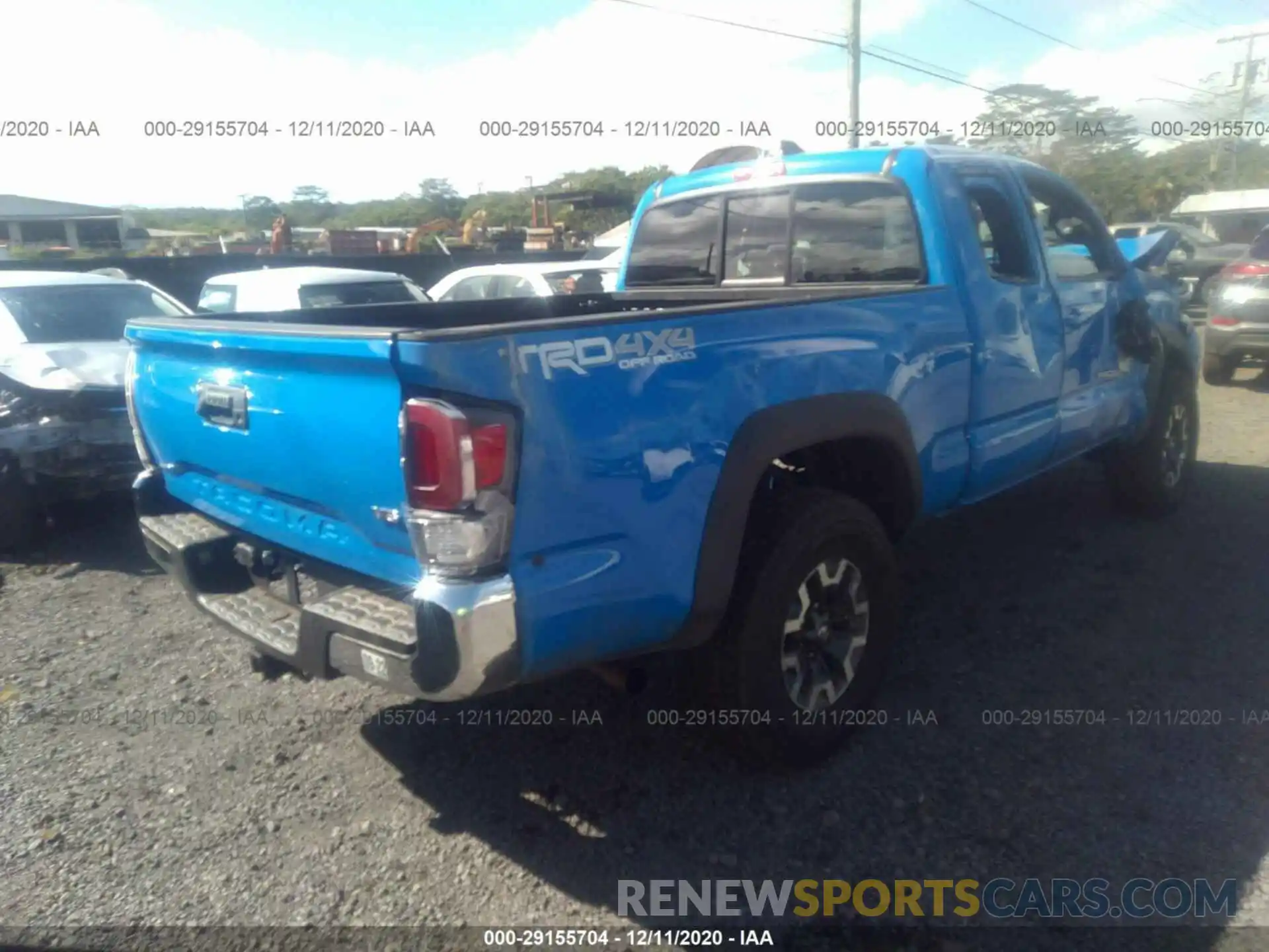 4 Фотография поврежденного автомобиля 3TYSZ5AN9LT003250 TOYOTA TACOMA 4WD 2020