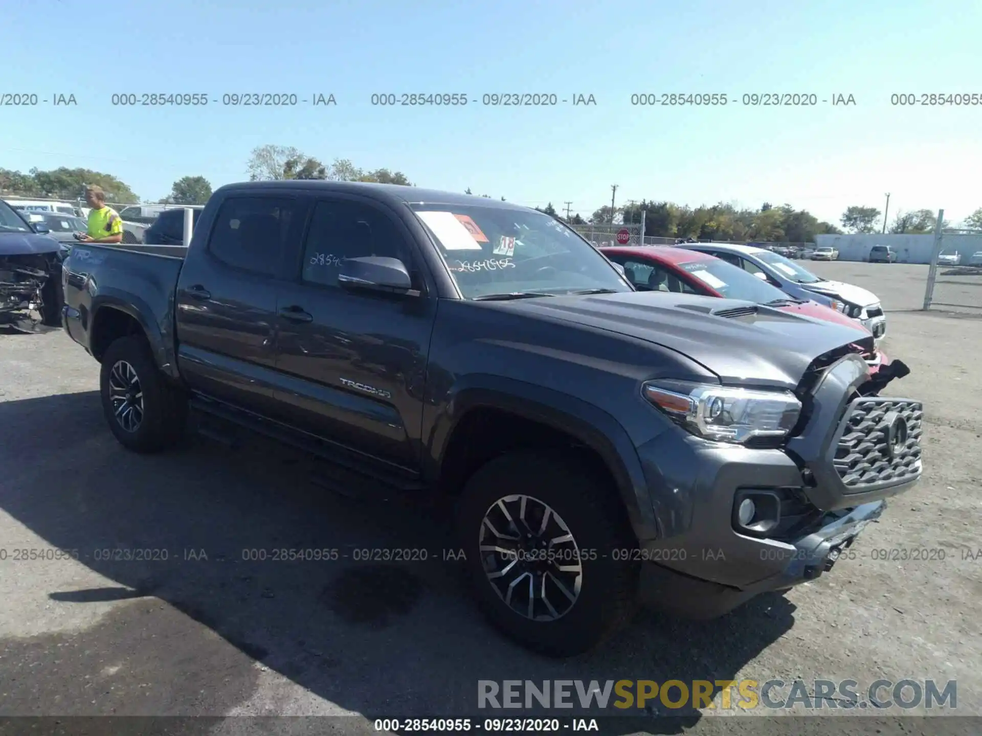 1 Photograph of a damaged car 5TFCZ5AN0LX233169 TOYOTA TACOMA 4WD 2020