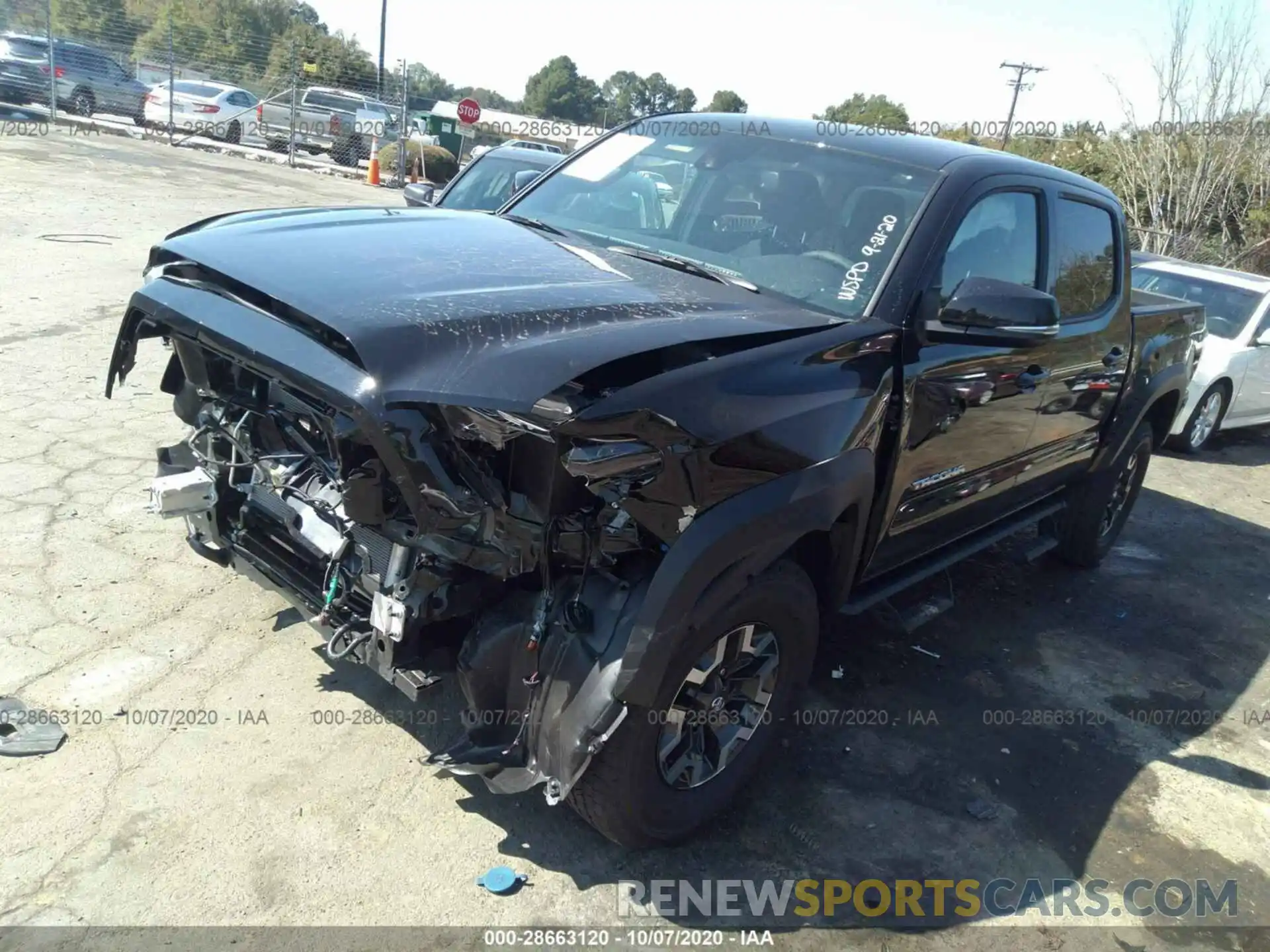 2 Photograph of a damaged car 5TFCZ5AN0LX236685 TOYOTA TACOMA 4WD 2020