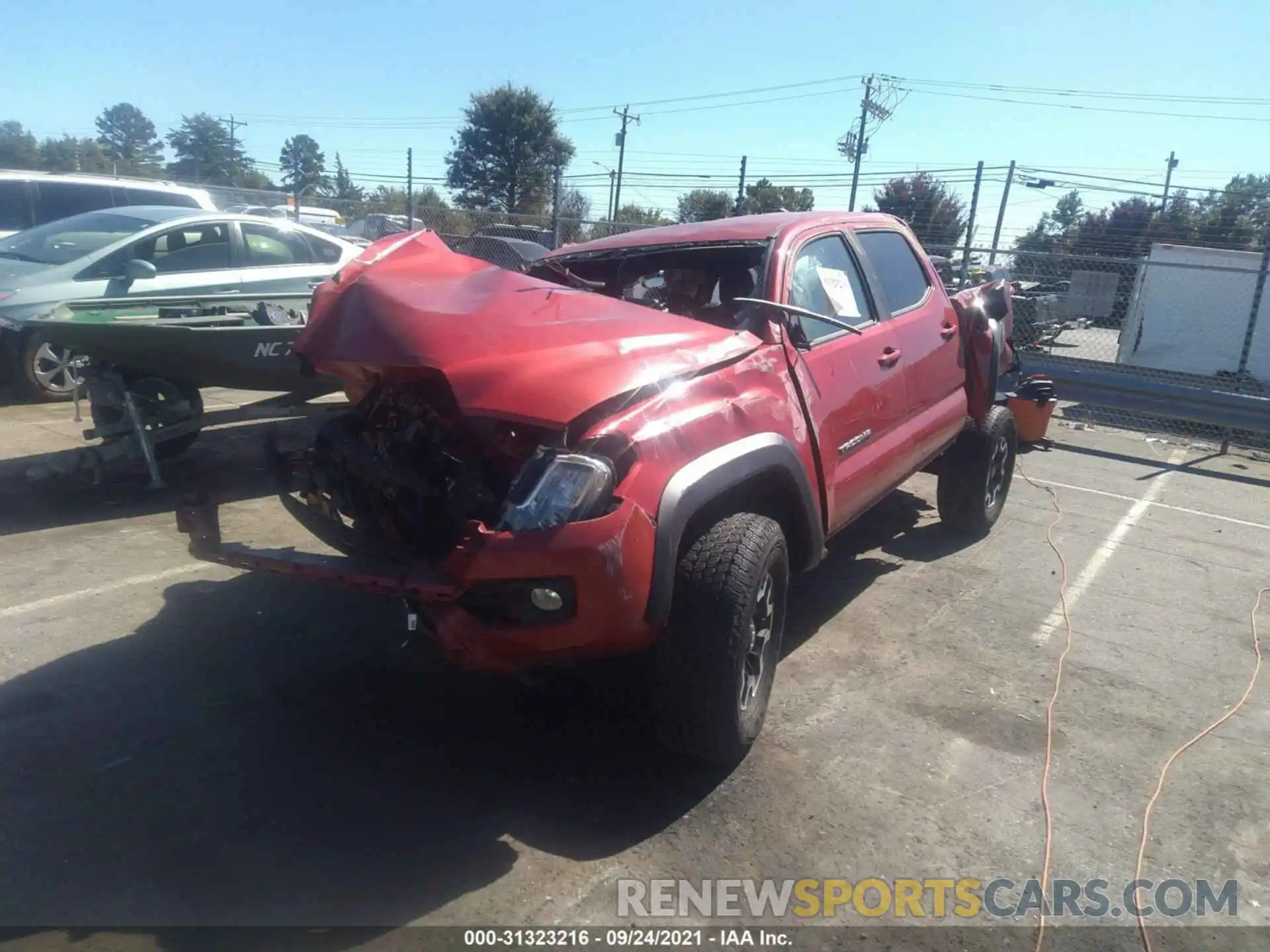 2 Photograph of a damaged car 5TFCZ5AN1LX242513 TOYOTA TACOMA 4WD 2020